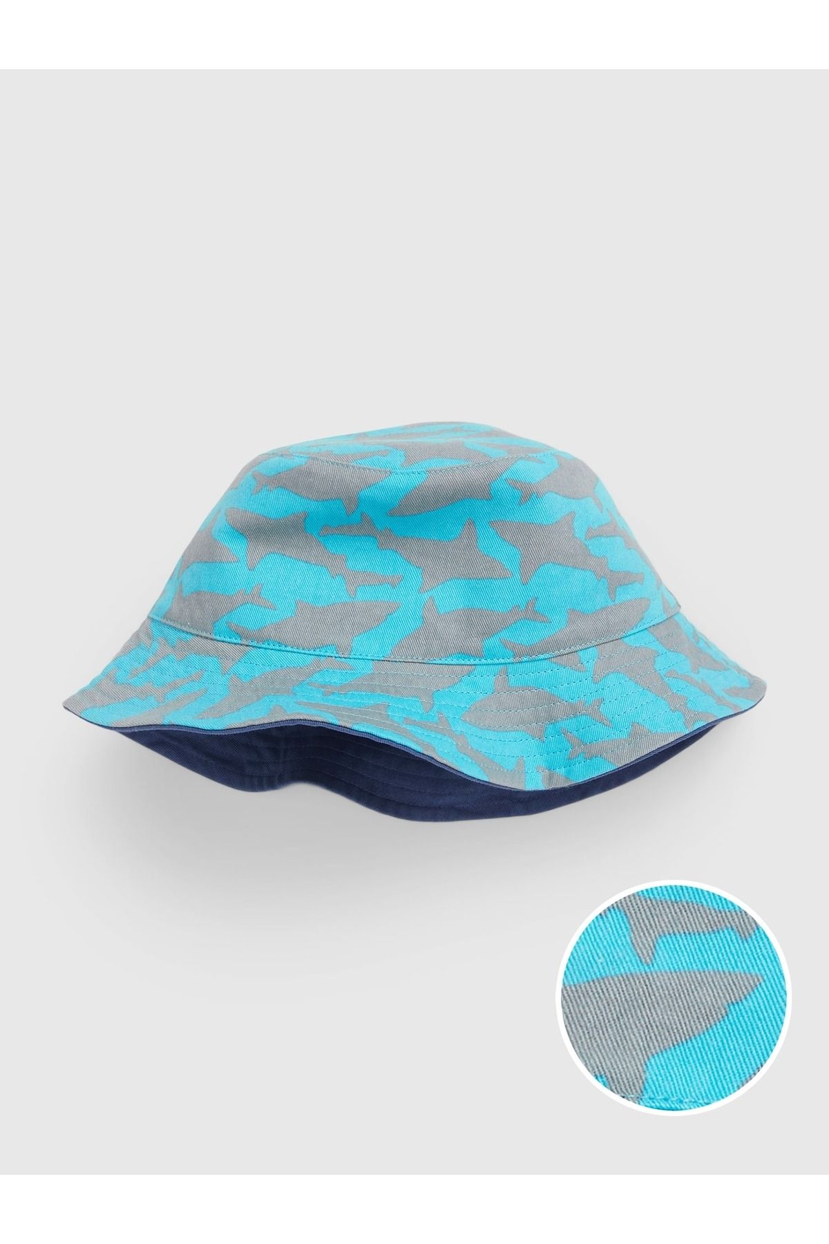 GAP Bebek Mavi %100 Organik Pamuk Çift Taraflı Bucket Şapka