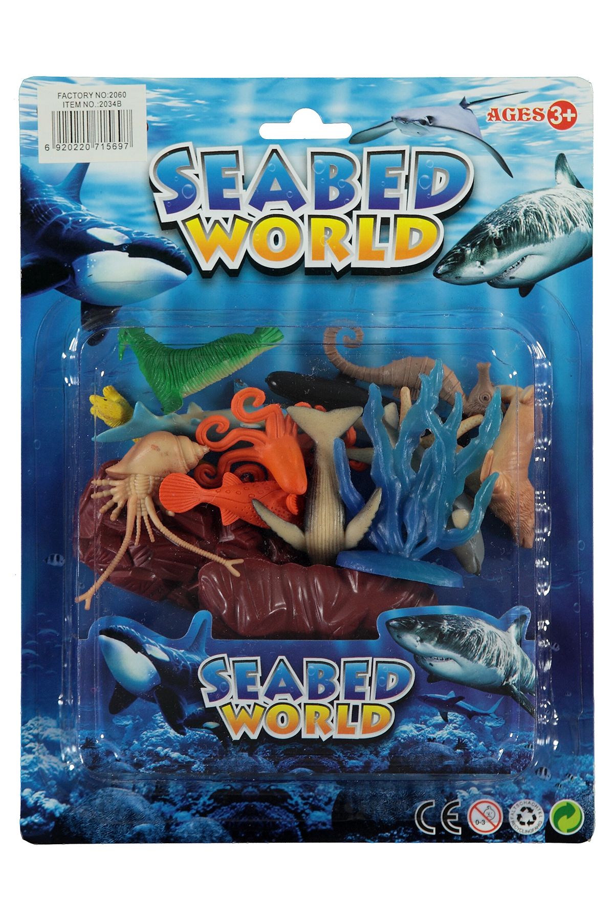 can oyuncak Kartela Deniz Hayvanları Oyun Seti