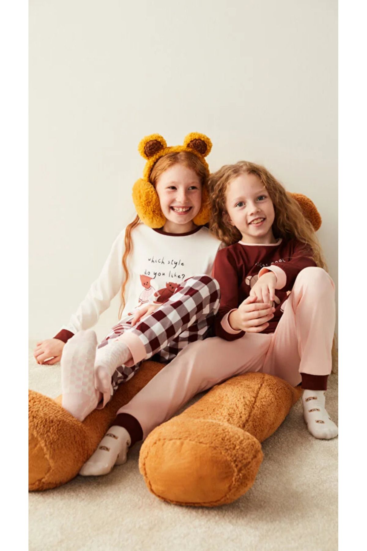 Penti Çok Renkli Kız Çocuk Ayıcık Desenli 2li Pijama Takımı