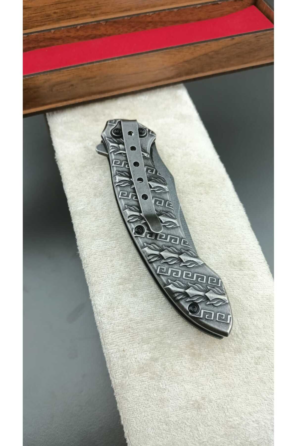 SAİD UYAR Çakı - Bıçak Metal Renk Işlemeli Model Koleksiyon Amaçlı Sustalı Benzeri