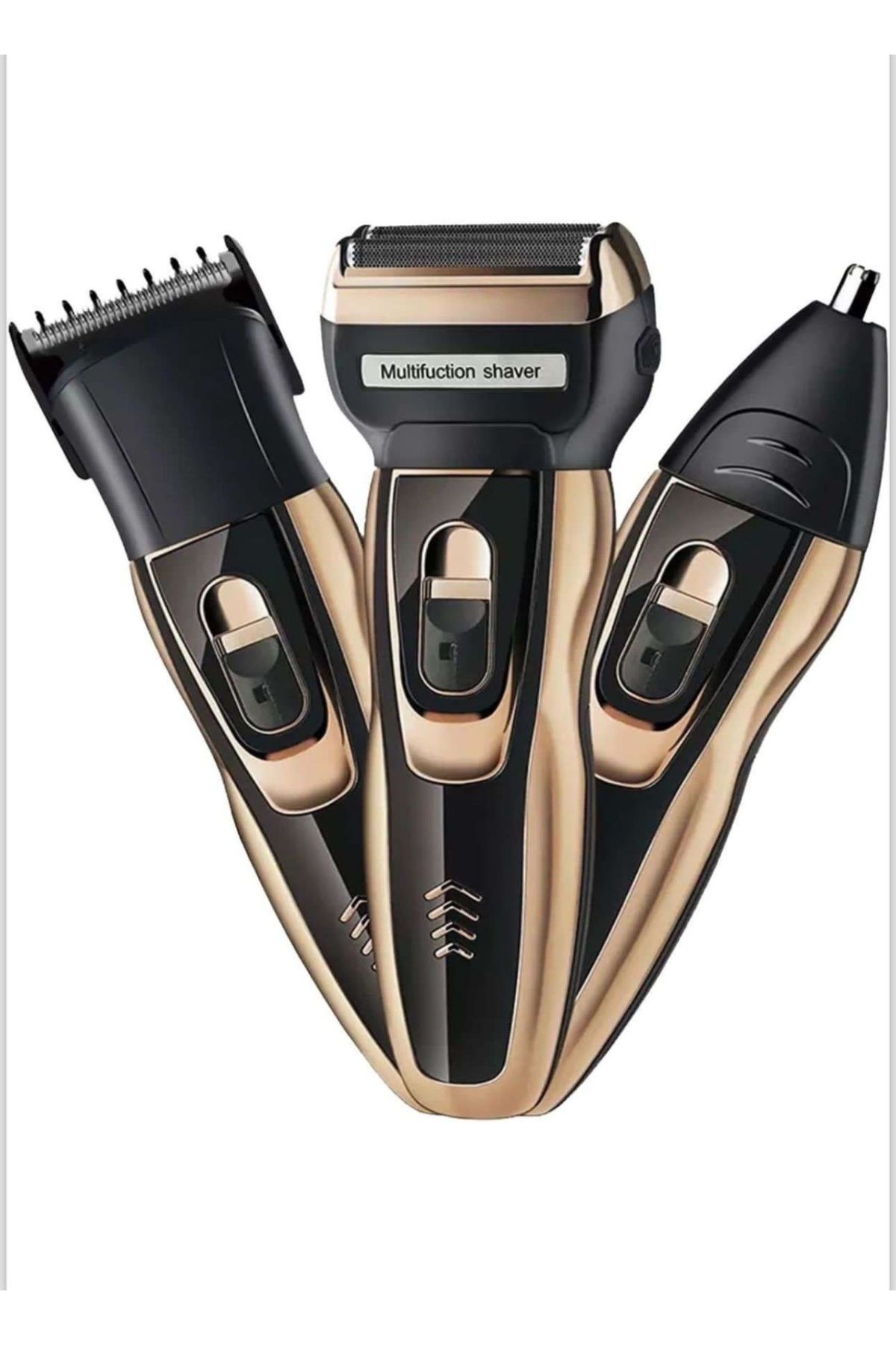 Genel Markalar 2 Yıl 3 Başlıklı Şarjlı Saç Sakal Burun Kılı Alma Tıraş Makinası Profesyonelleri Tercihi Yeni Nesil