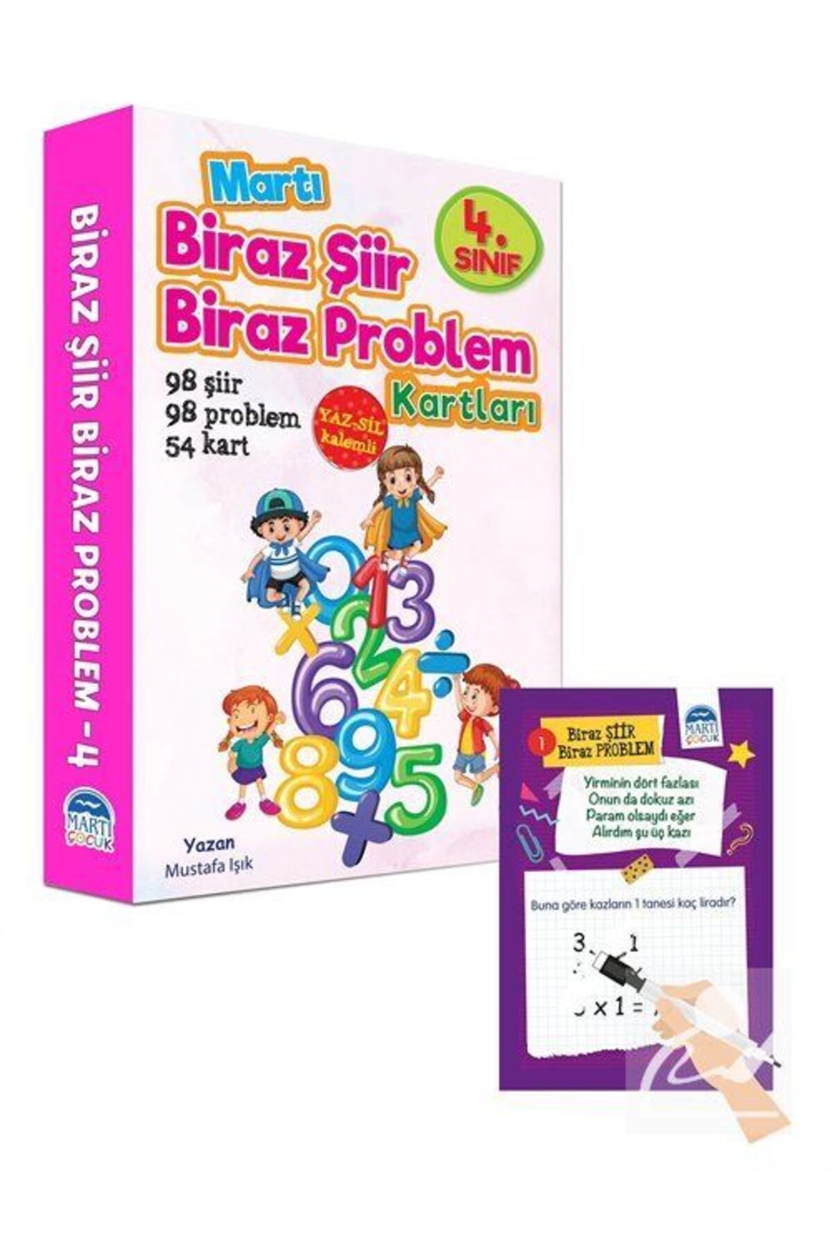 Martı Çocuk Yayınları Biraz Şiir Biraz Problem Kartları 4. Sınıf/yaz-sil Özellikli