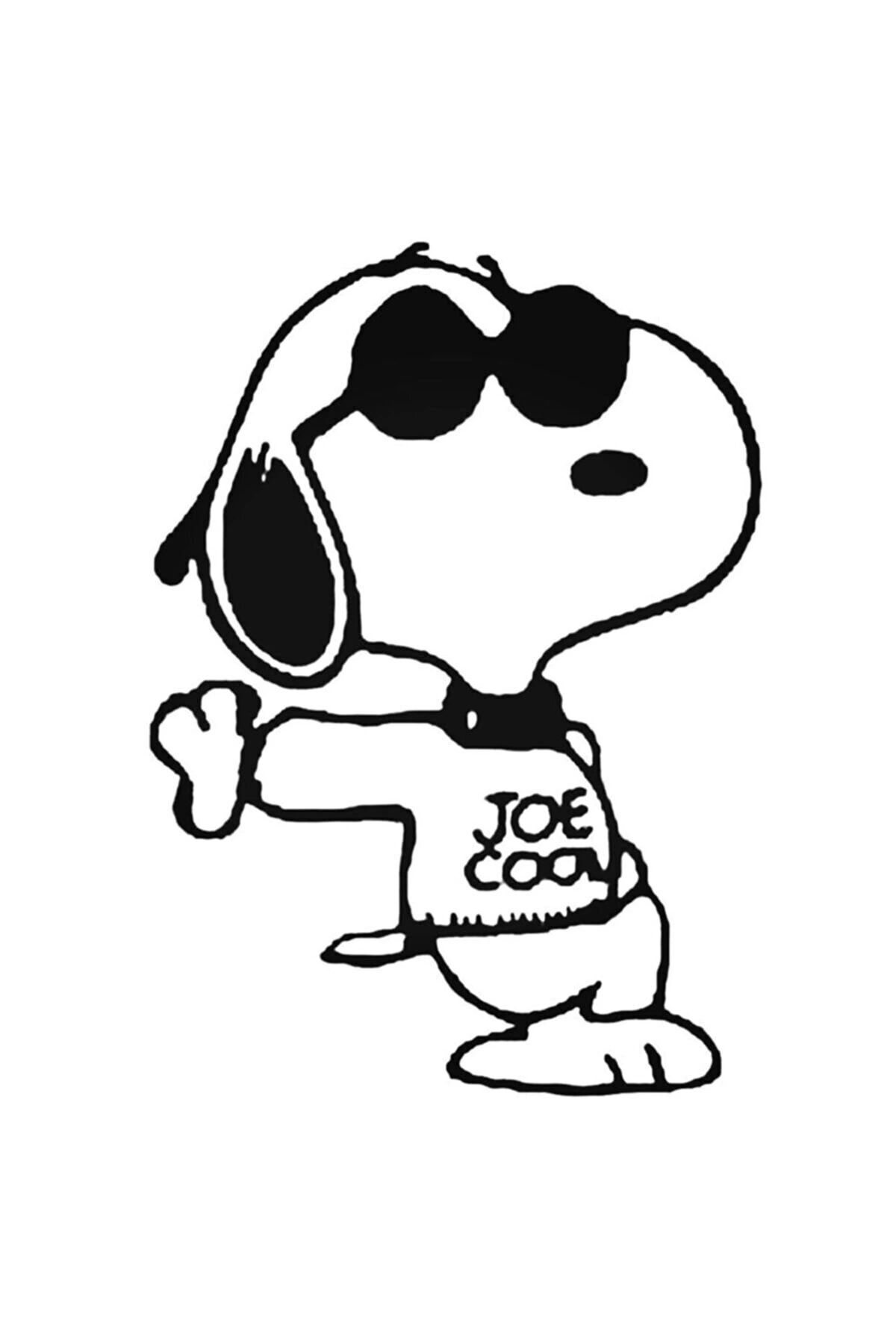 Genel Markalar Snoopy Joe Cool The Peanuts Oto Sticker (ECNRSHOP TARAFINDAN GÖNDERİLMEKTEDİR) 20 Cm
