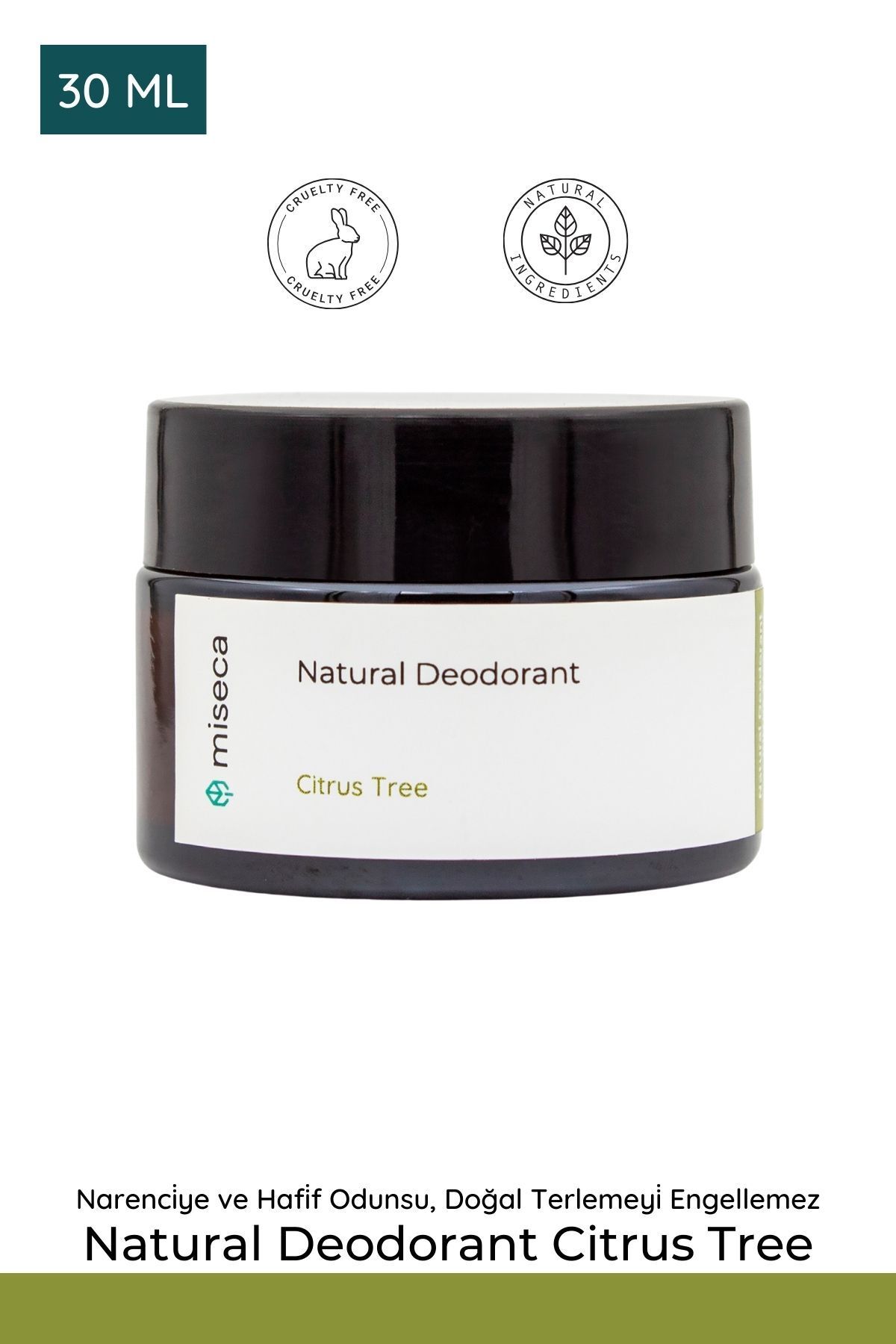miseca Natural Deodorant Citrus Tree 30 Ml Doğal Krem Deodorant