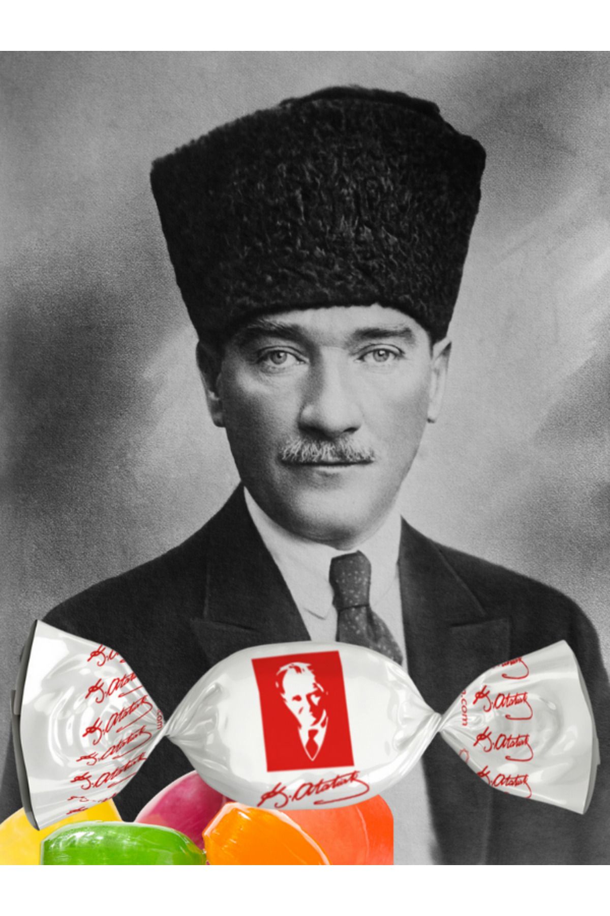 EGEBONBON Atatürk Resimli Hediyelik İkramlık Şekerlemeler