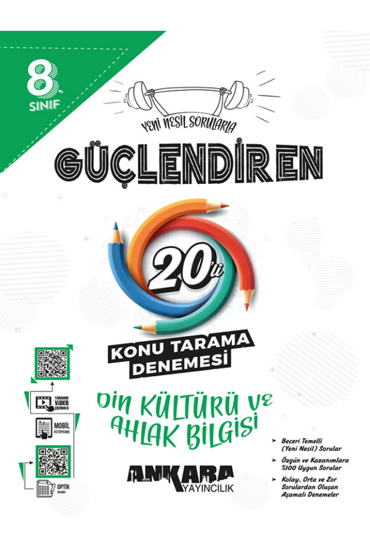 Açı Yayınları 8.Sınıf LGS Ankara Güçlendiren Din Kültürü ve Ahlak Bilgisi 20'Li Konu Tarama Denemesi