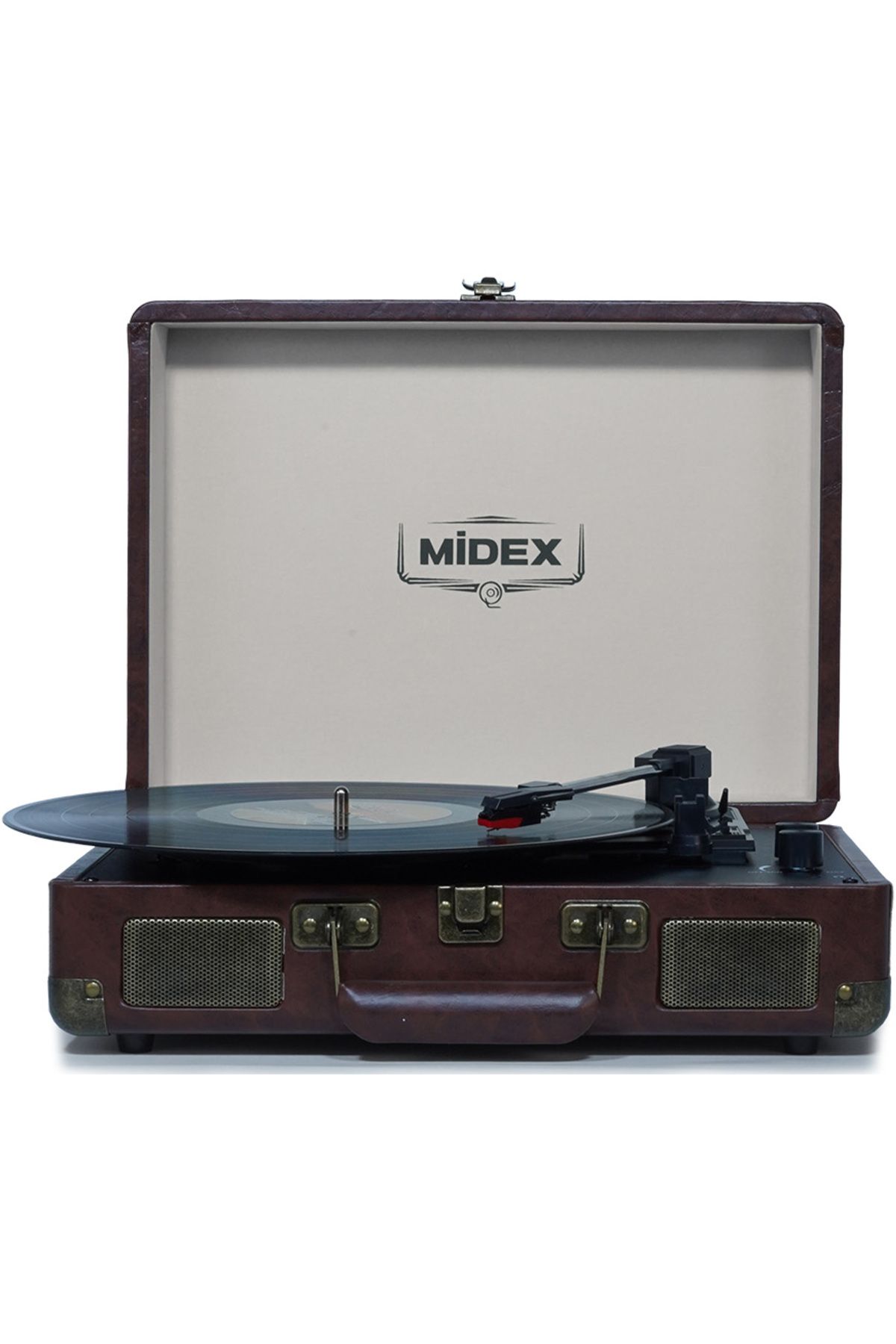 Midex Mtx-101cr Nostaljik Retro Pikap Plak Çalar (ŞARJLI BLUETOOTH AUX HOPARLÖRLÜ 3 DEVİR) I?ğne Dahil