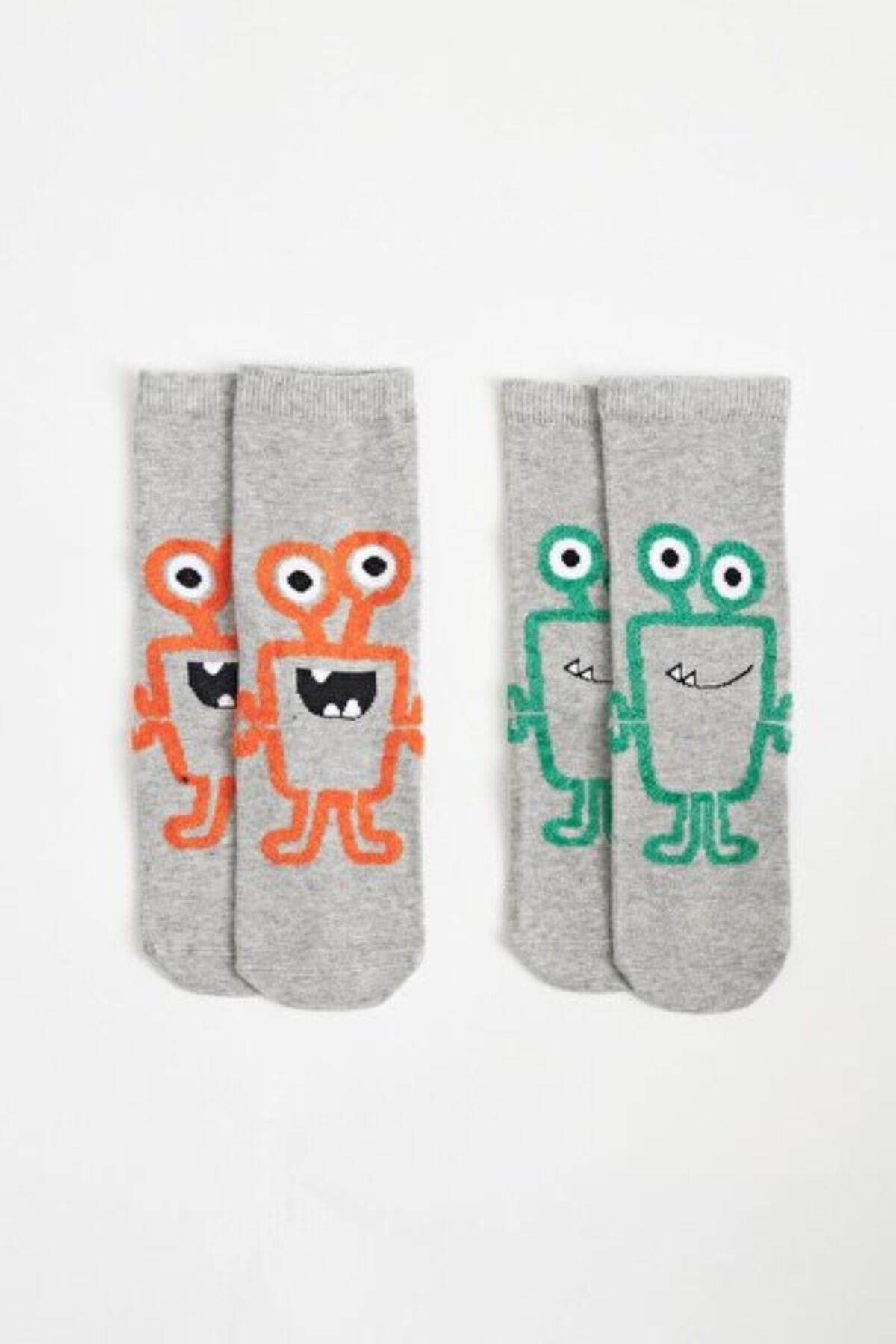 Katia & Bony KATİA&BONY orange-green monster çocuk soket çorap