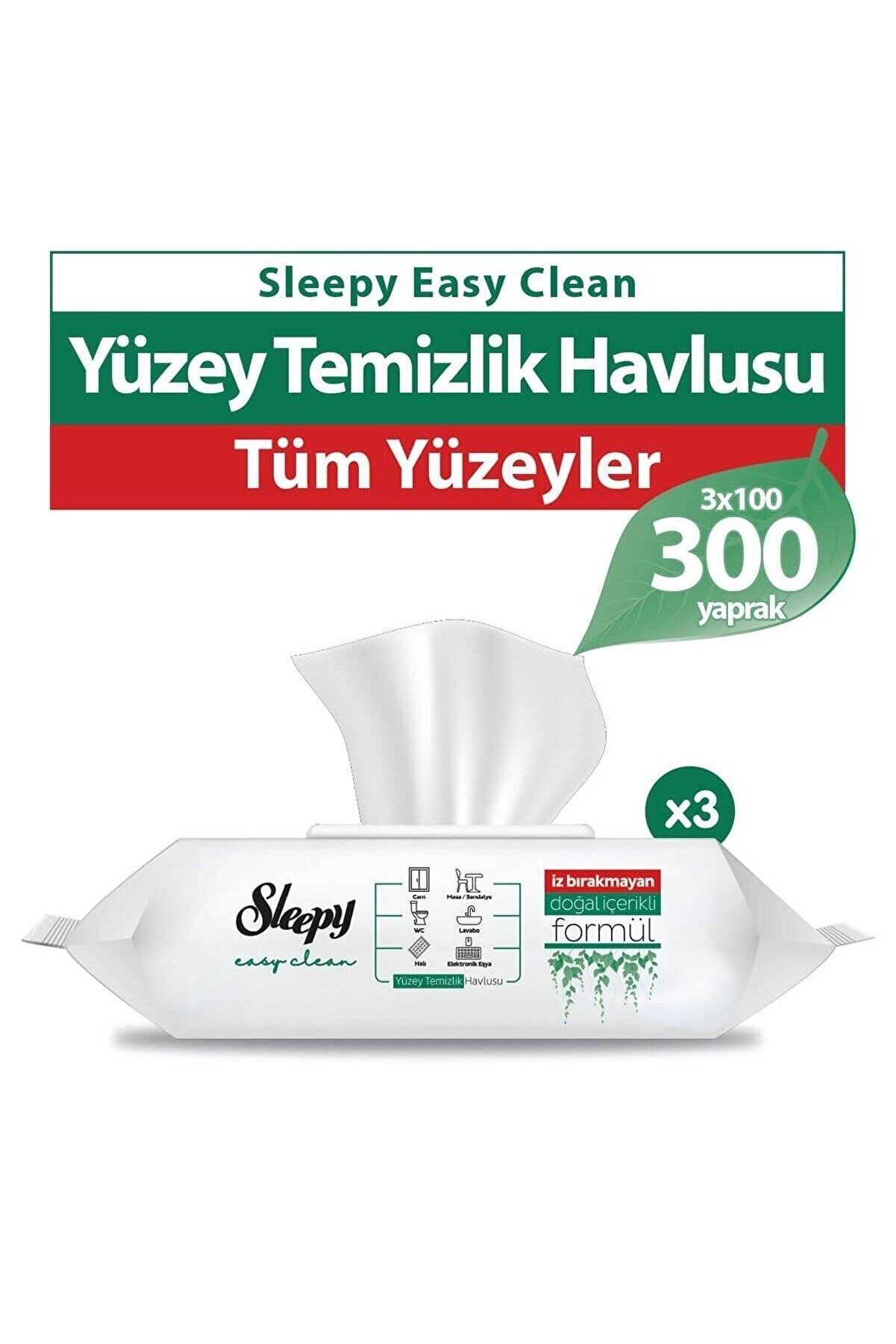 Sleepy Easy Clean Yüzey Temizlik Havlusu 100 Yaprak X 3 Adet