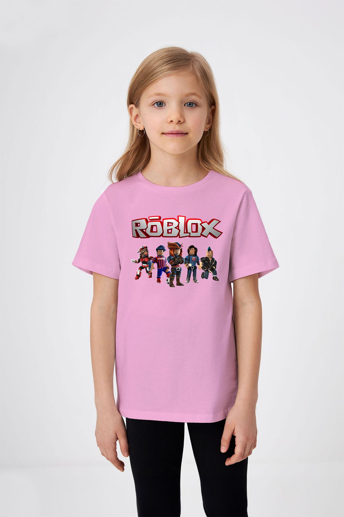 ADABEBEK Roblox Oyunu Desenli Kız Çocuk Tişört