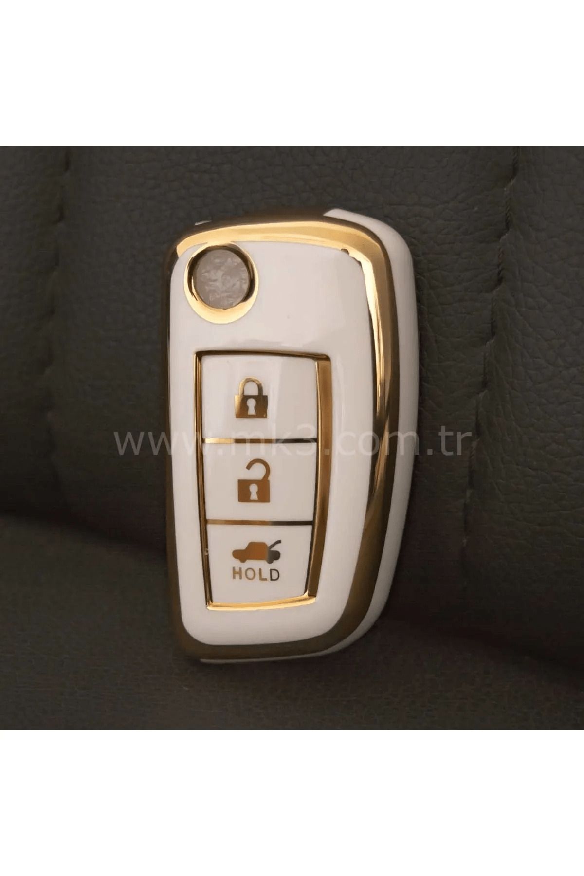 Skilit Nissan Qashqai, Juke, Micra Sustalı 3 Buton Oto Anahtar Kumanda Kabı Kılıfı Oto Anahtarlık