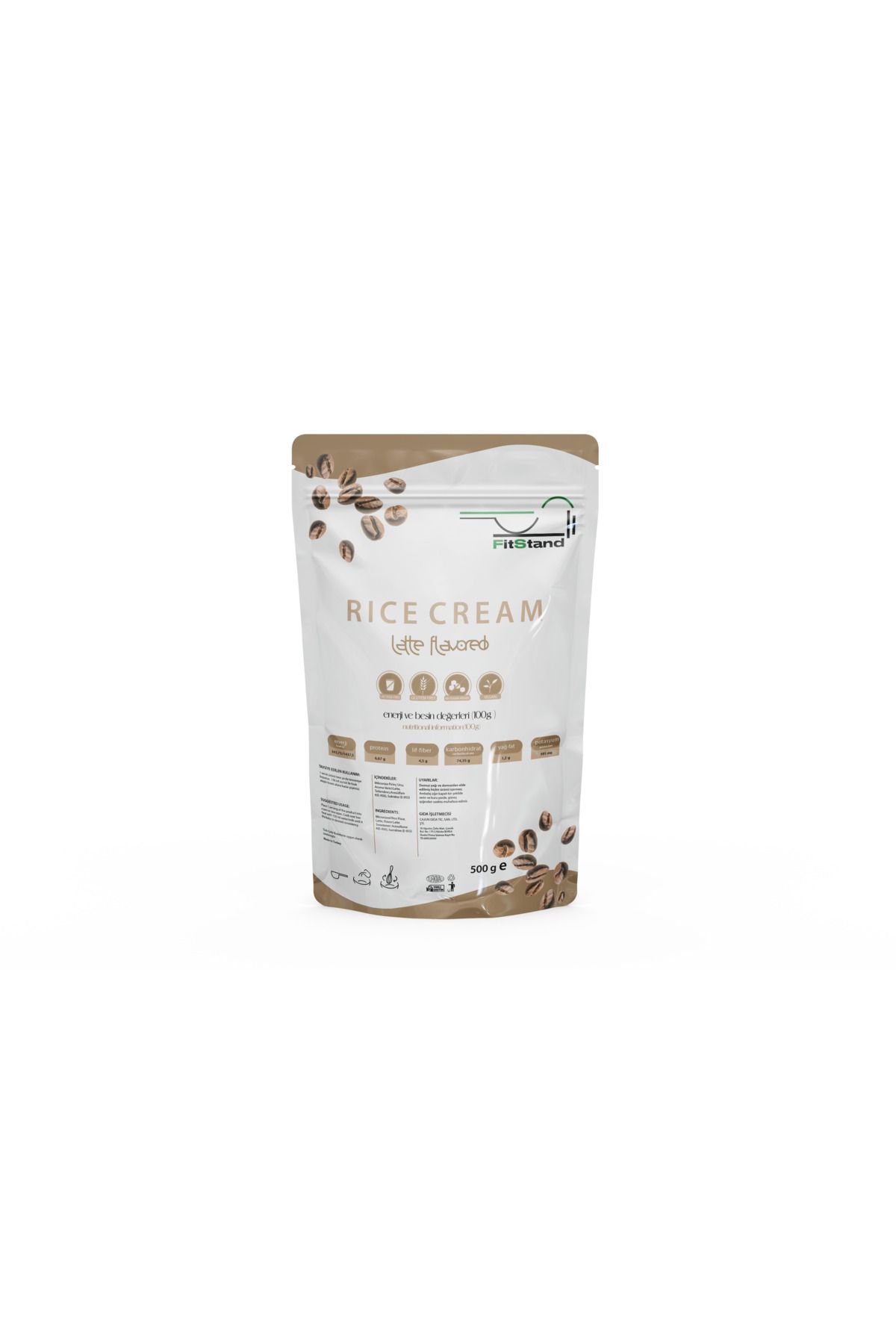 FitStand Rice Cream | Pirinç Kreması - Latte Aromalı Pirinç Unu 500 GR