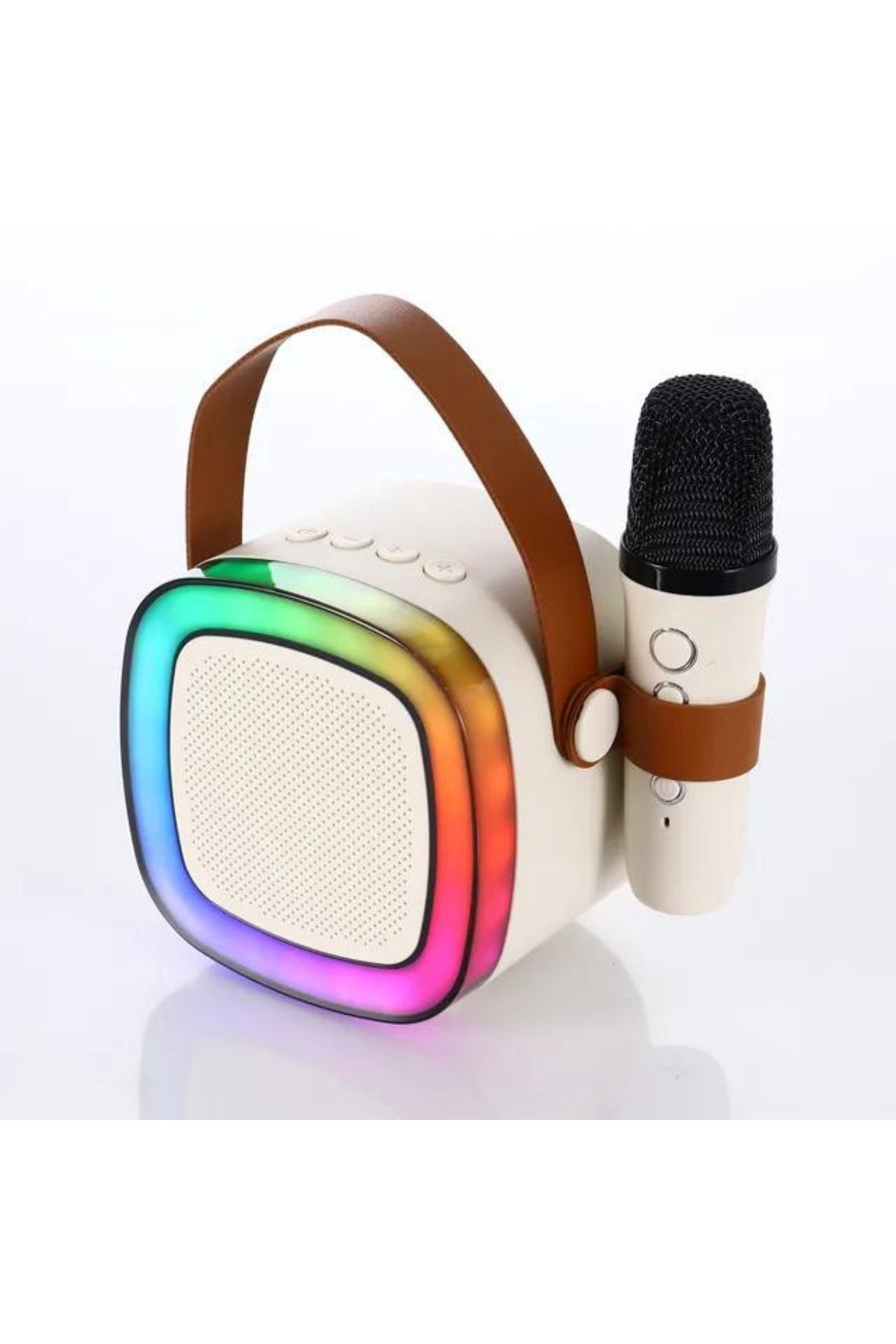 OBRAX Karaoke Mikrofonlu RGB Işıklı Profesyonel Taşınabilir Bluetooth Hoparlör