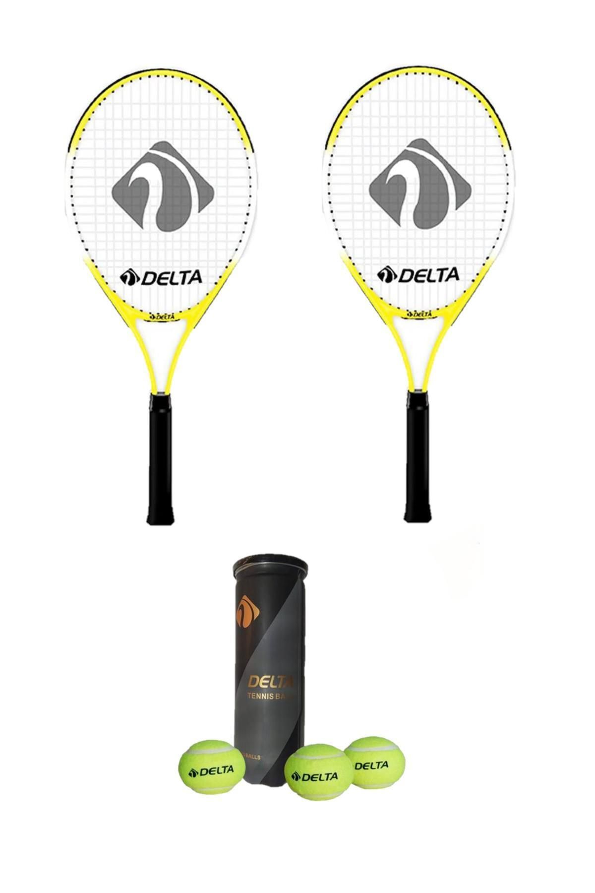 Delta 2 Adet Max Joys 19 İnç Çocuk Tenis Raketi + 2 Adet Tenis Çantası +  3 Adet Expert Seviye Maç Topu