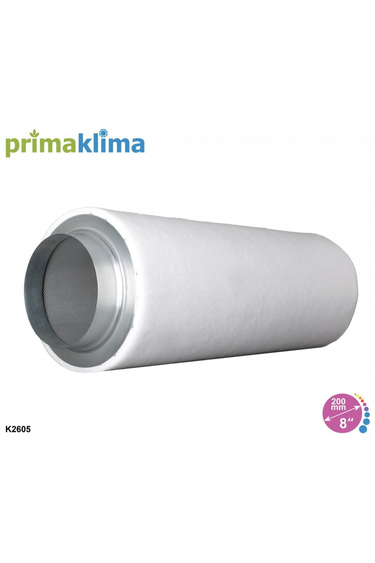 Prima Klima K2605-200 Karbon Filtre (1300m3/h, 200mm Çap)