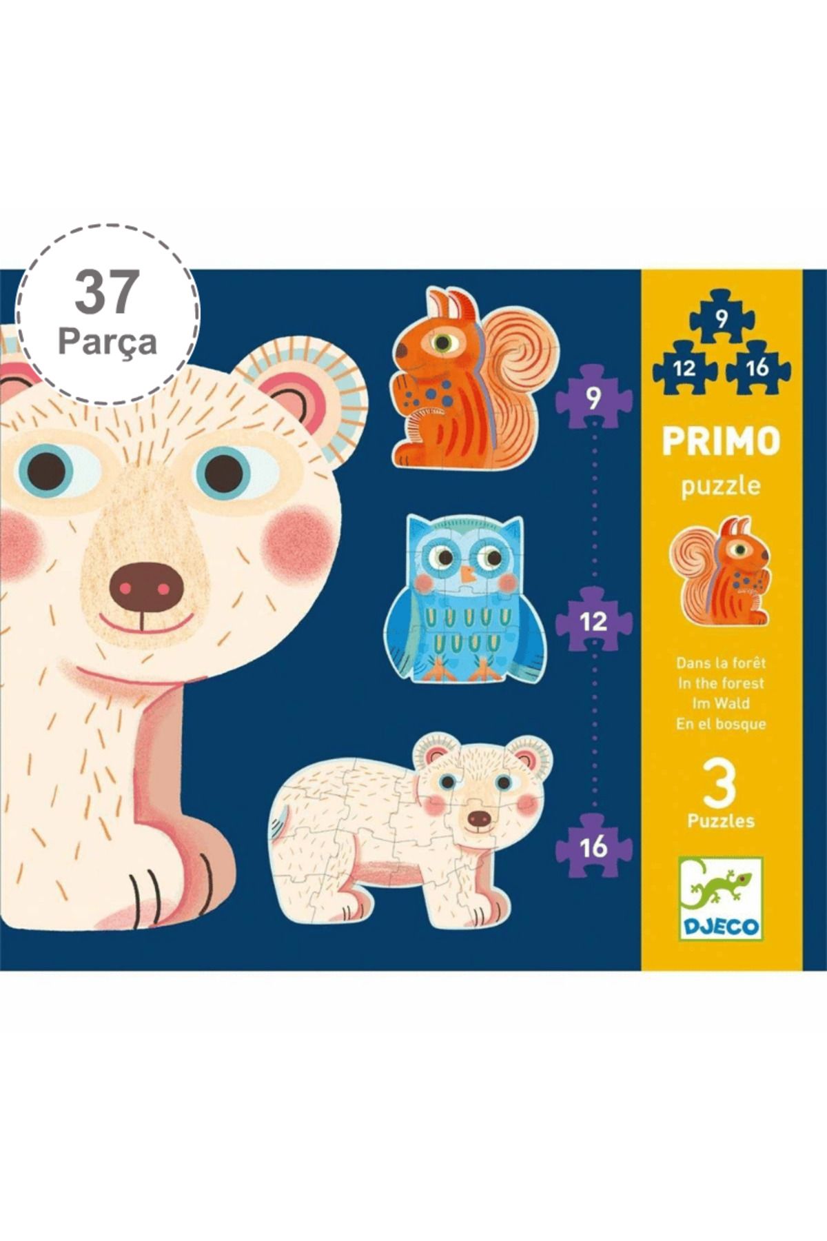 djeco I?lerleyen Puzzle - In The Forest - 9, 12, 16 Pcs