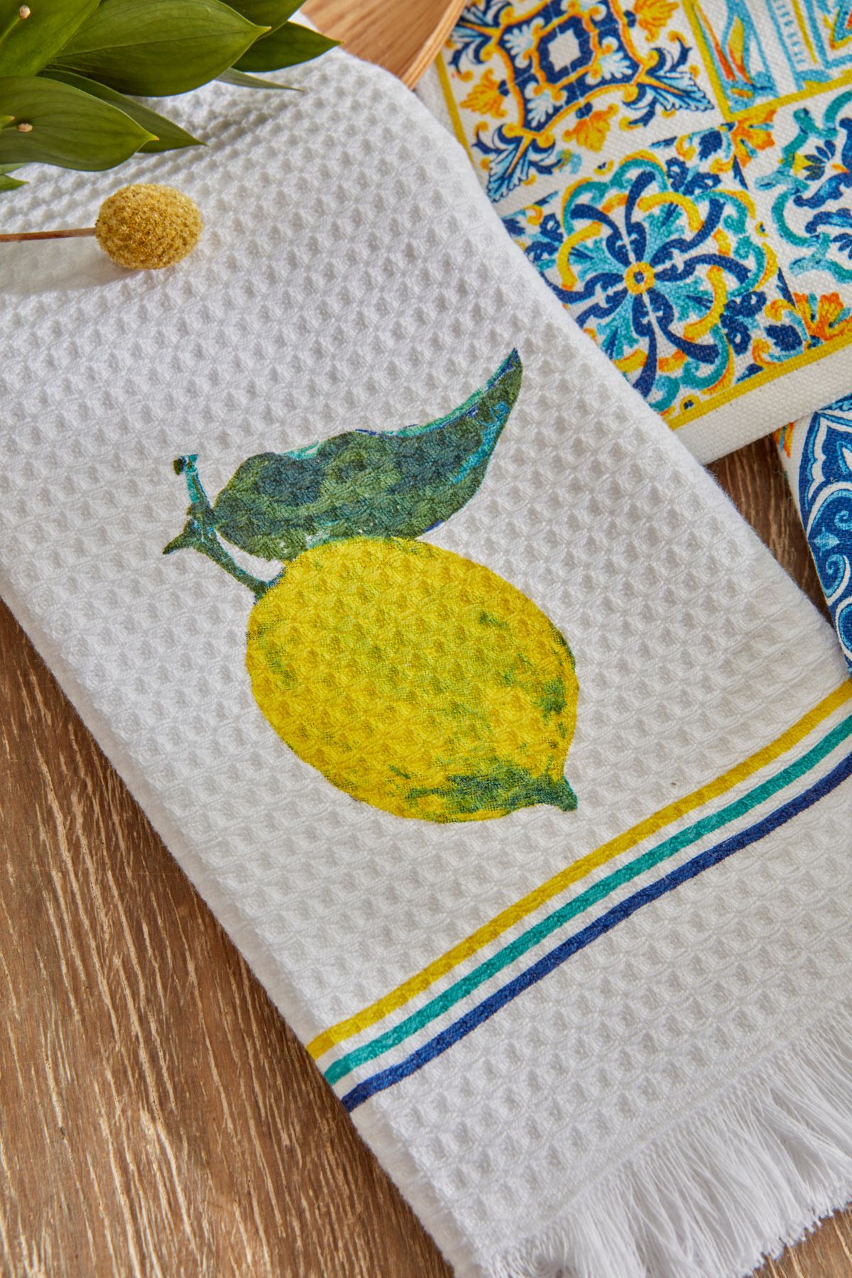 Karaca Home Lemon  Pamuk 2 Parça Kitchen Towels Sarı 40x60 cm