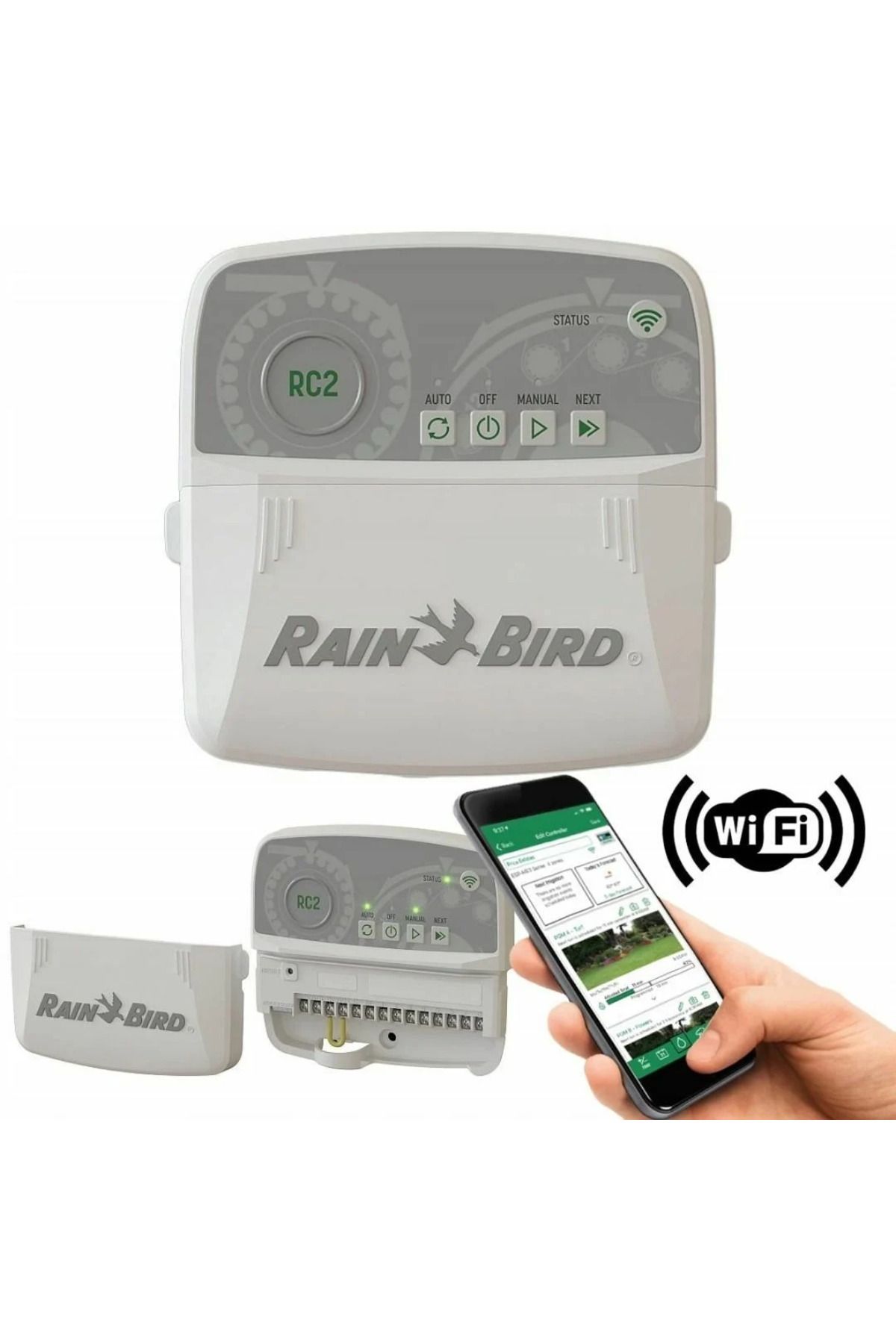 Rainbird WIFI UYUMLU RC2 Akıllı Sulama Kontrol Çözümü - 230V - İç Mekan 8 İstasyon