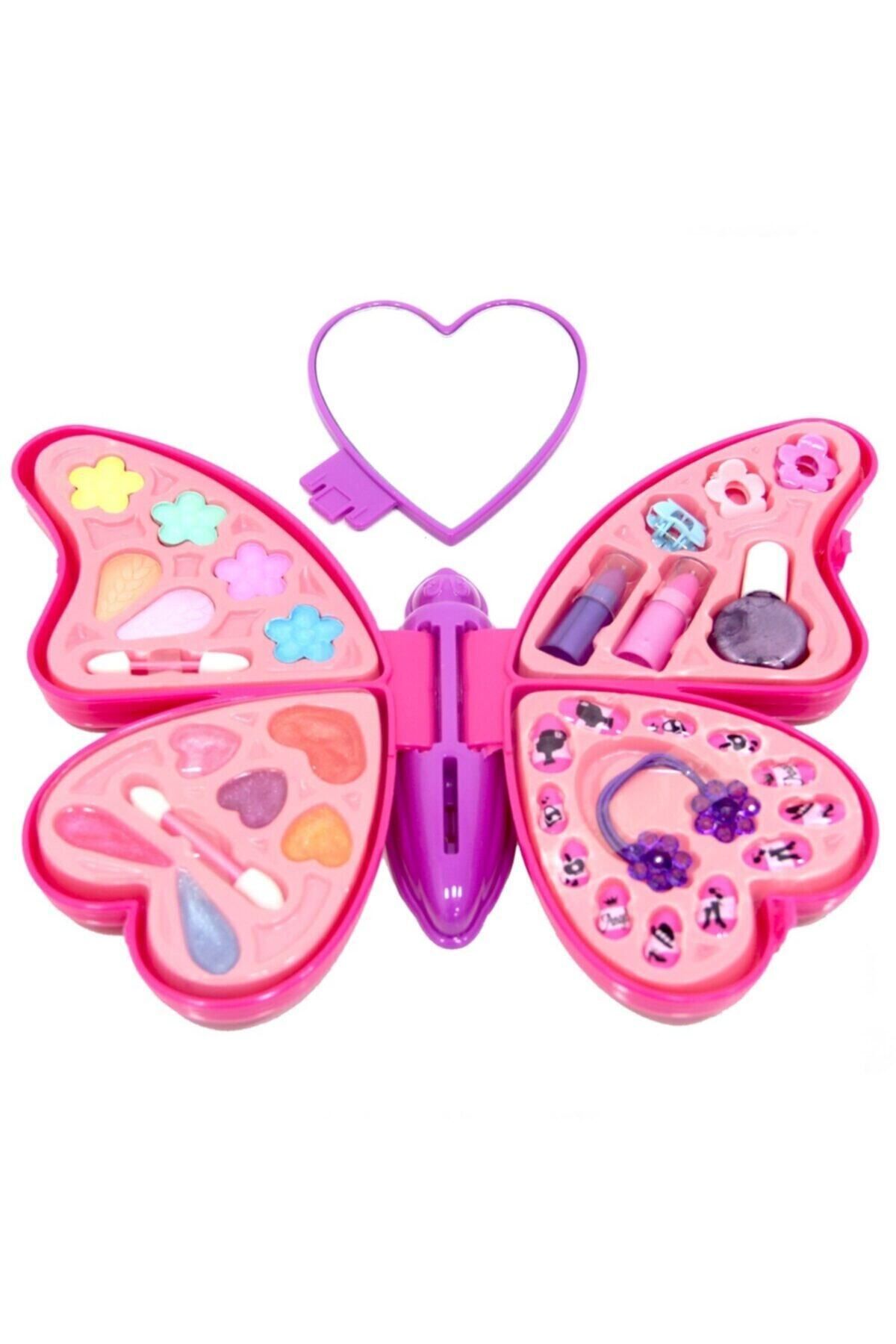 Pretty Pink Y Kelebek Güzellik Kız Çocuk Oyuncak Makyaj Oyun Seti