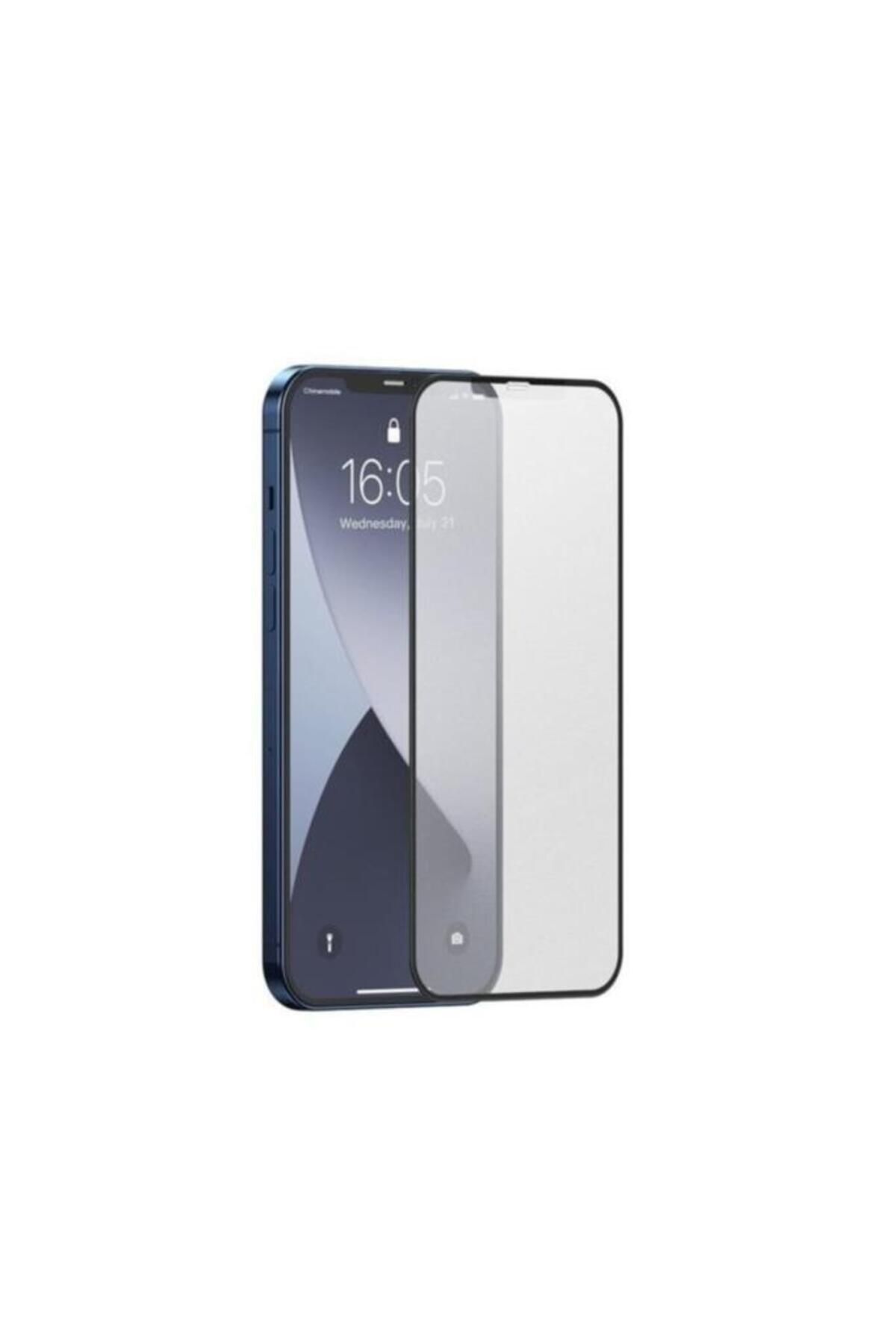 Baseus Iphone 12 Pro Max Full Kavisli Mat Tamperli Ekran Koruyucu (2 Adet)