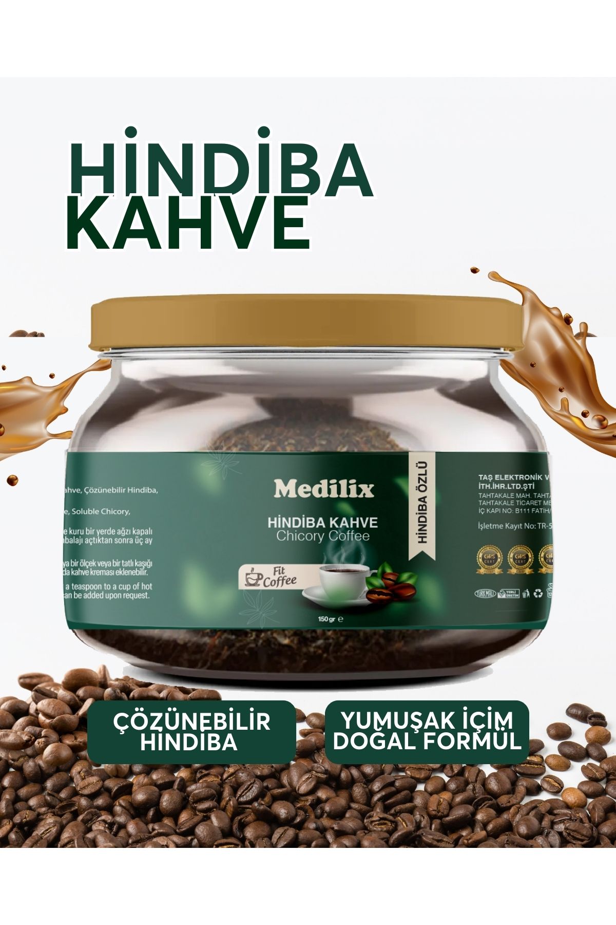 Medilix Hindiba Kahvesi Detox Kahve Form Kahve Net 150 Gr (60 Kullanımlık 1 Aylık Kullanım )