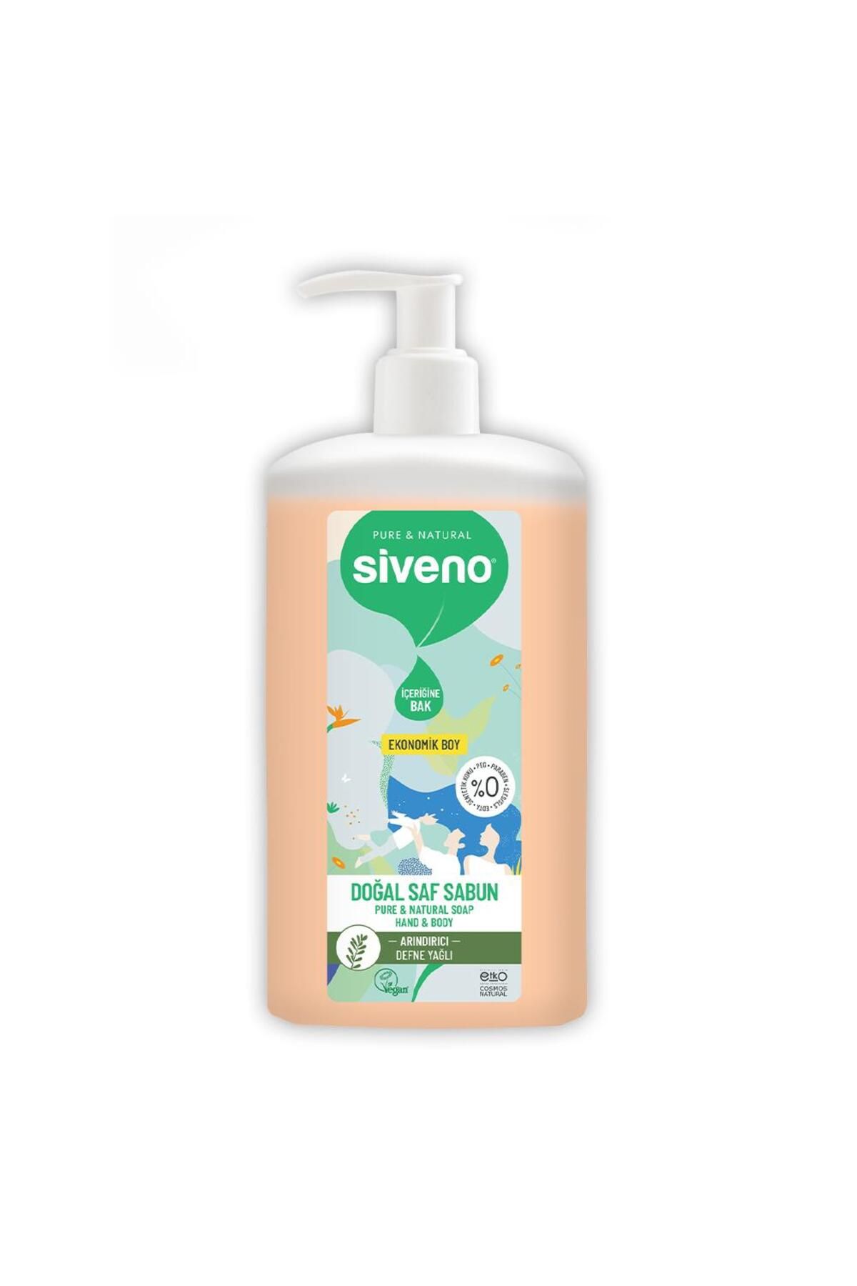 Siveno Doğal Saf Sıvı Sabun Defne Yağlı 1 Lt