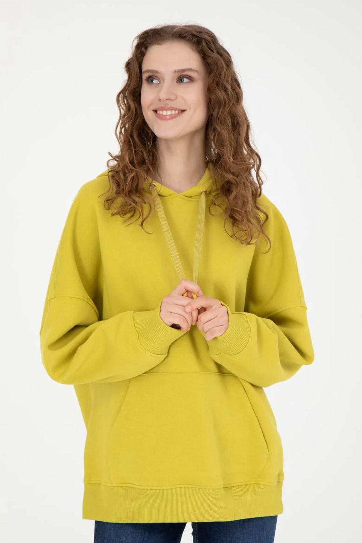 U.S. Polo Assn. Kadın Fıstık Yeşili Sweatshirt