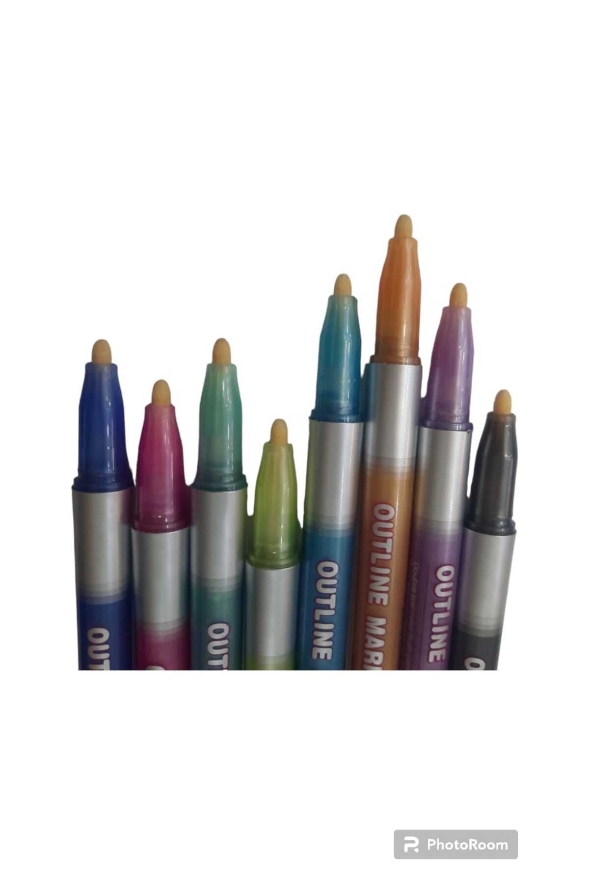 Cıvıltı Outline Marker Metallic 8 Colores