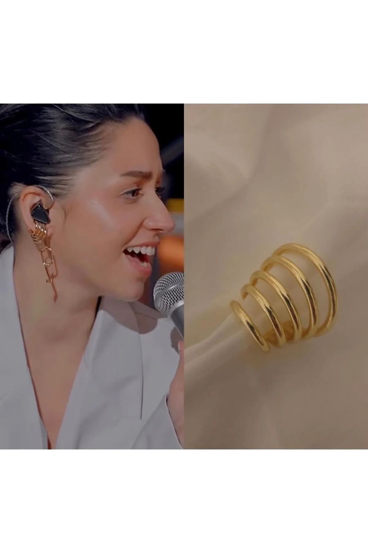 irva collection Çoklu Earcuff (kıkırdak Küpe)