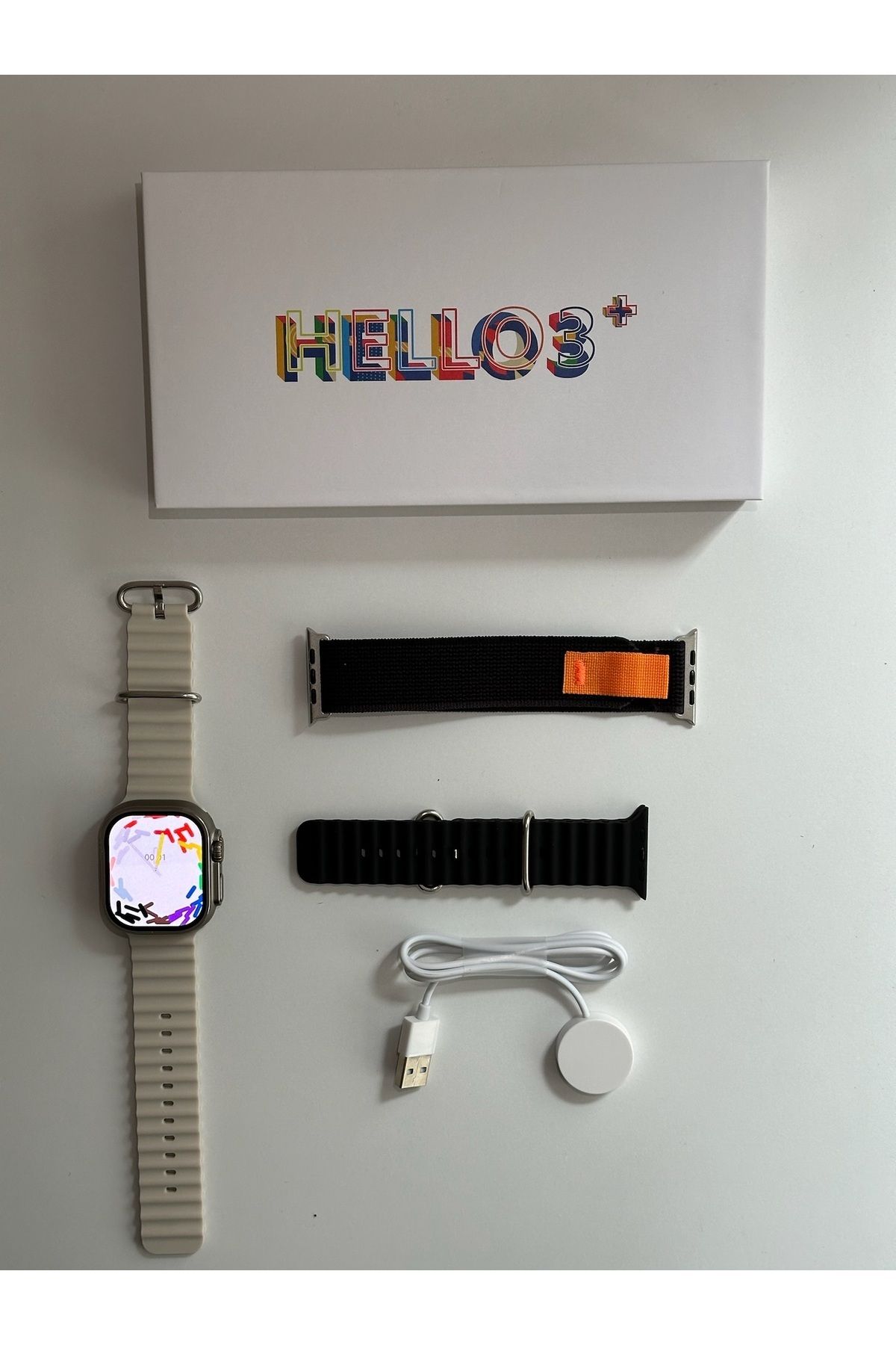 teknotrust İthalatçı Garantili Watch 8 Ultra Hello Watch 3+ Plus Amoled 4 GB Akıllı Saat Android + iOS 2" - 2.