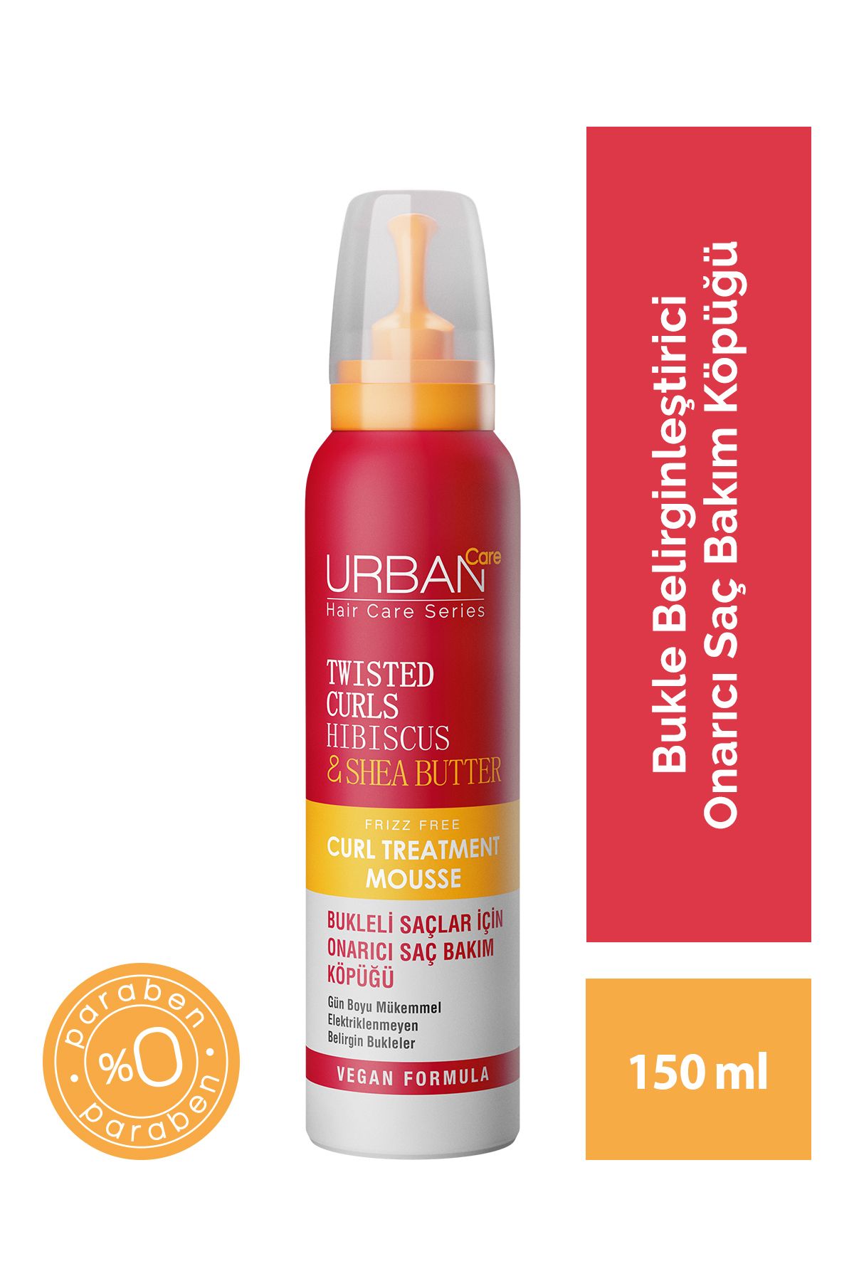 Urban Care Hibiscus & Shea Butter Bukle Belirginleştirici Onarıcı Saç Bakım Köpüğü 150 ml