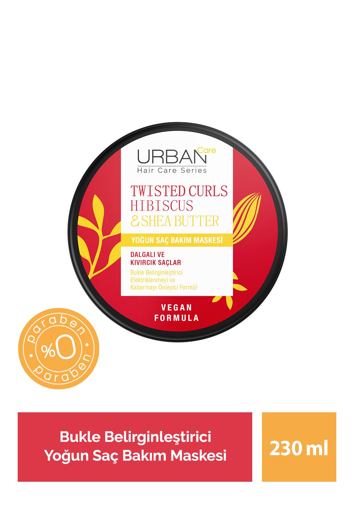 Urban Care Hibiscus & Shea Butter Kıvırcık Ve Dalgalı Saçlara Özel Yoğun Saç Bakım Maskesi 230 Ml-vegan