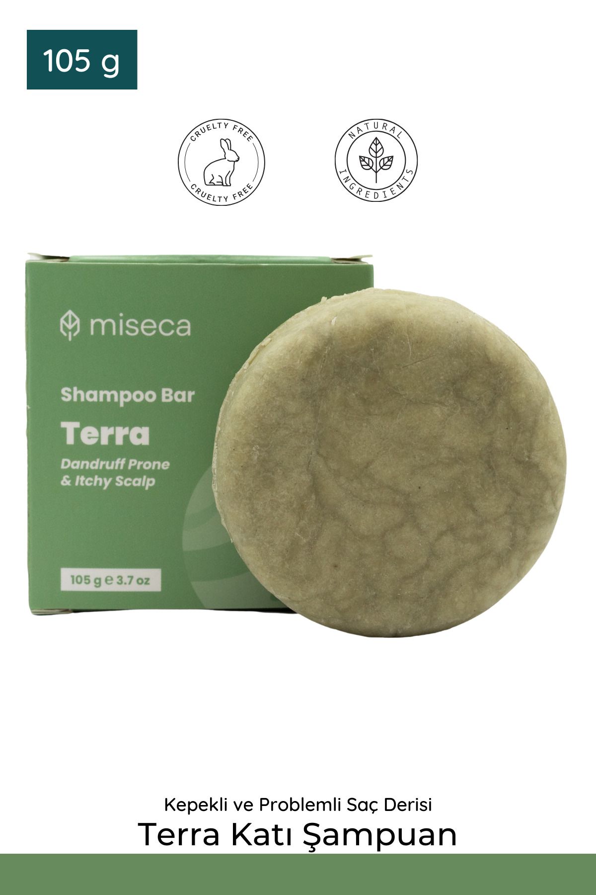 miseca Terra Katı Şampuan Kepeğe Meyilli Ve Problemli Saç Derisi 105 G