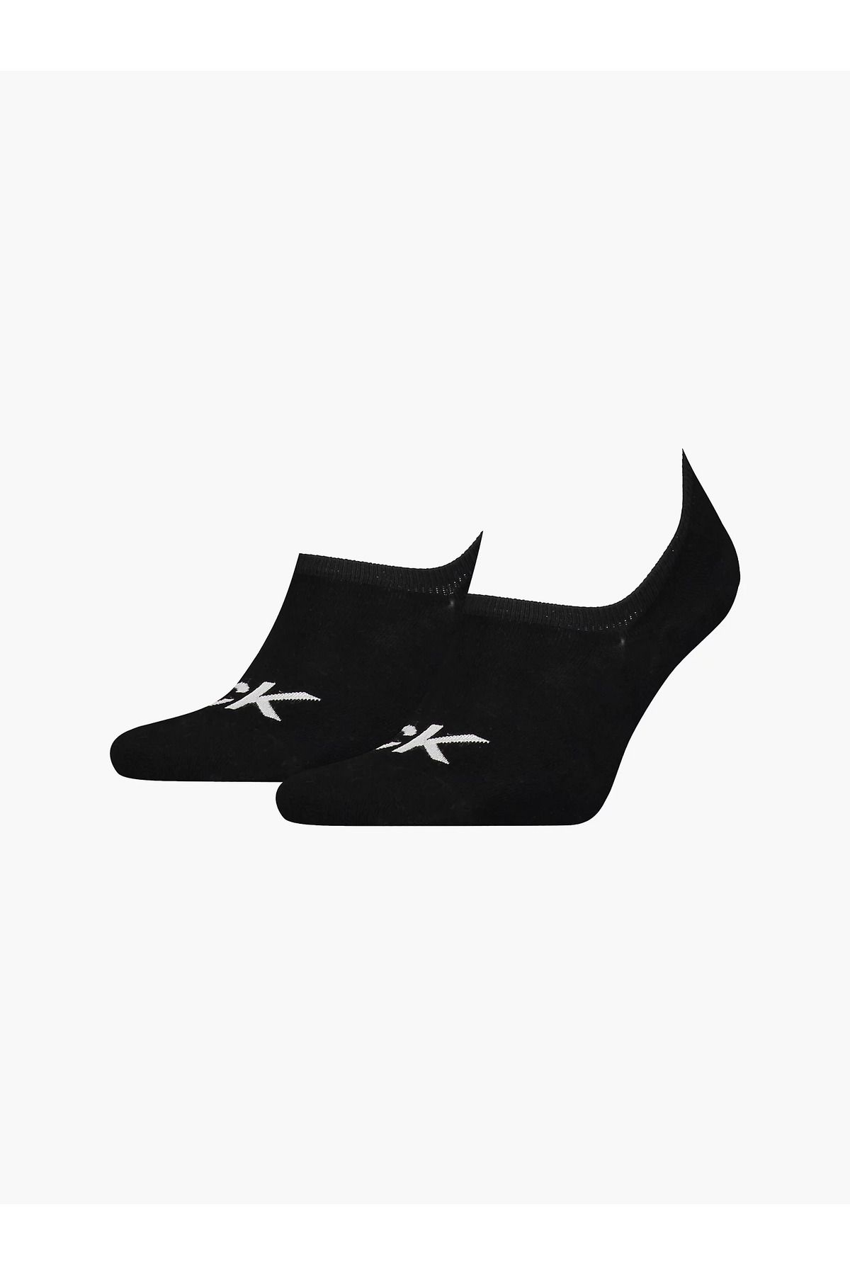 Calvin Klein Erkek Logolu Bileği Lastikli Pamuklu 2 li Paket Siyah Çorap C701218716-001