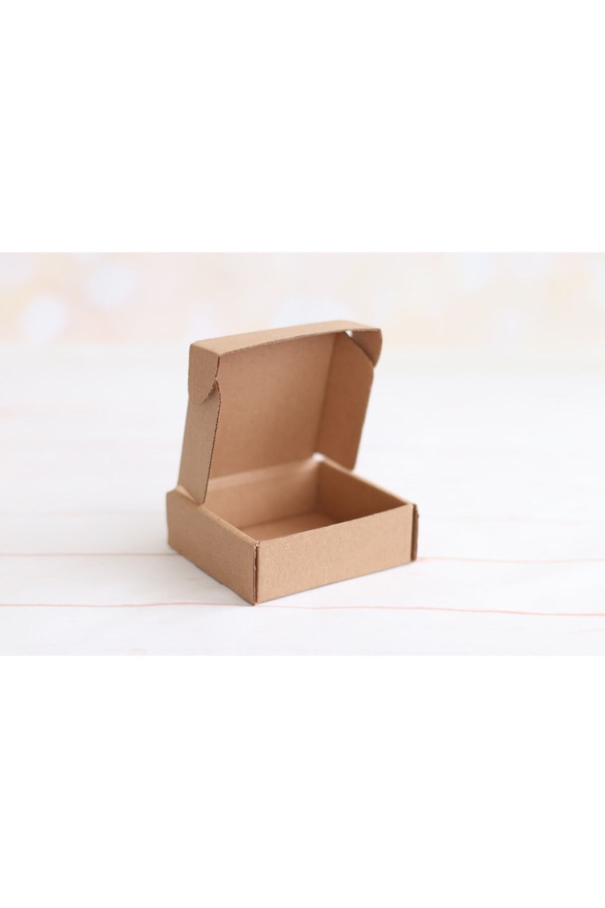 demontecraft Kraft Takı, Tesbih, Anahtarlık ,vida Kutusu, 8x8x3 Cm, E Ticaret Kutusu, 10 Adet