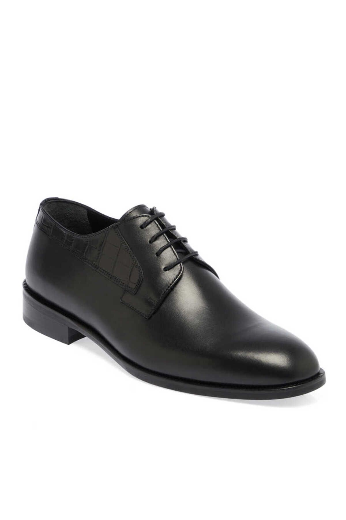 Tergan Siyah Deri Erkek Klasik Ayakkabı - E24I1AY56887-A43