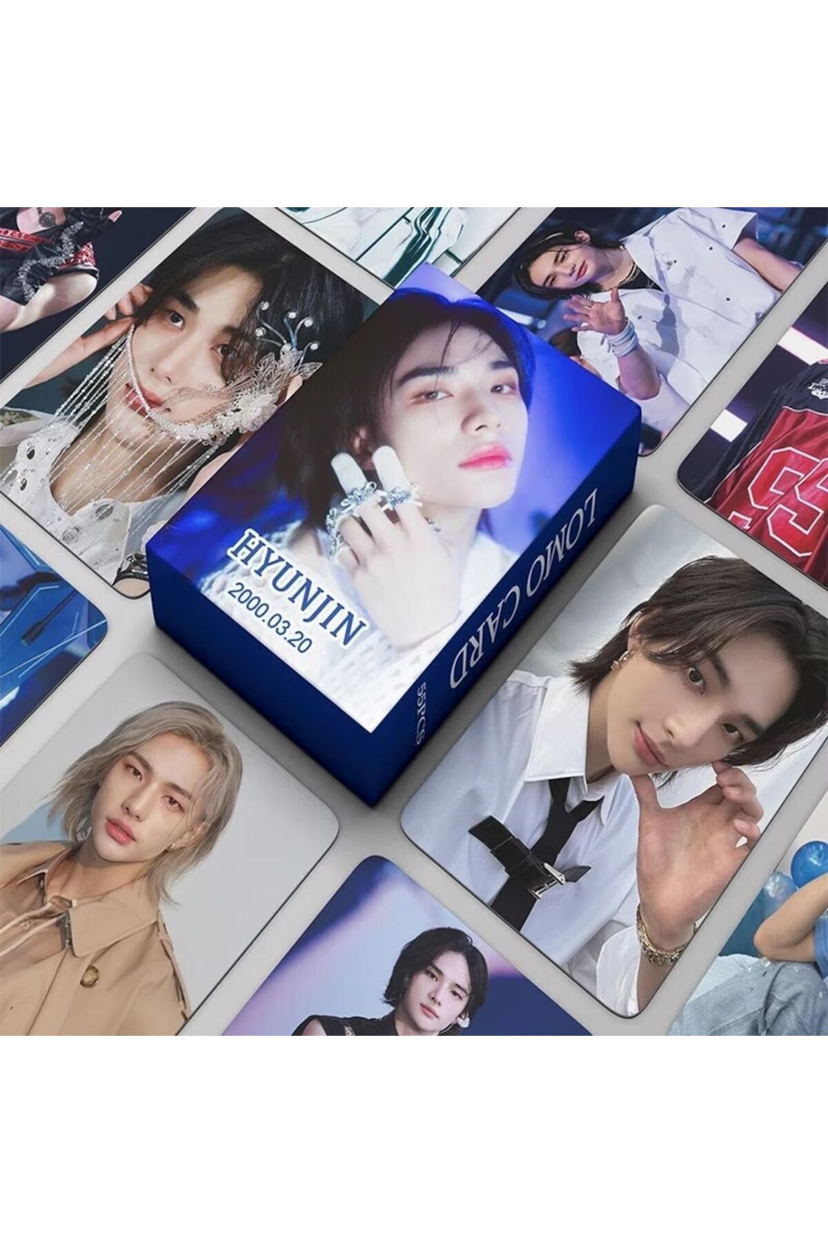 Kpop Dünyasi STRAY KIDS '' Hyunjin '' Çift Yön Baskılı Lomo Card Seti