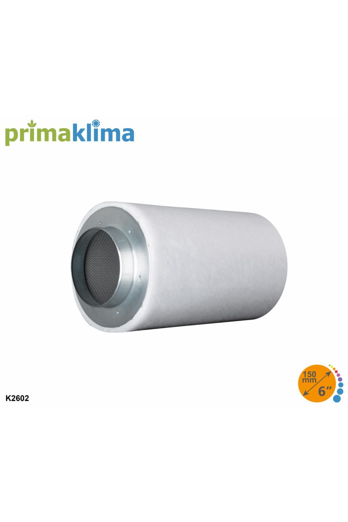 Prima Klima K2602-150 Karbon Filtre (620m3/h, 150mm Çap)