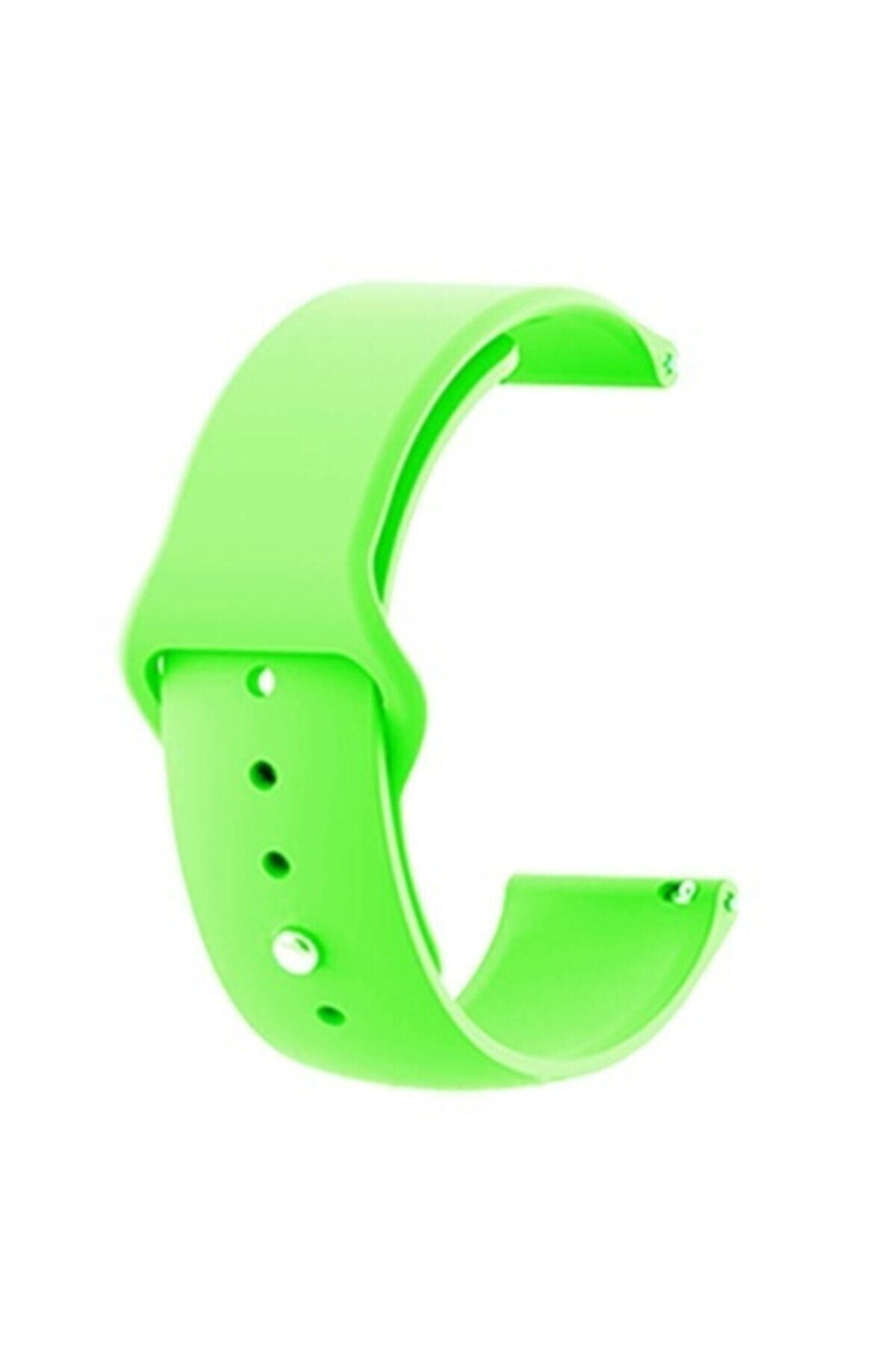 GTC Samsung Galaxy Watch Active 2 44mm Akıllı Saat Uyumlu Açık Yeşil Silikon Kordon