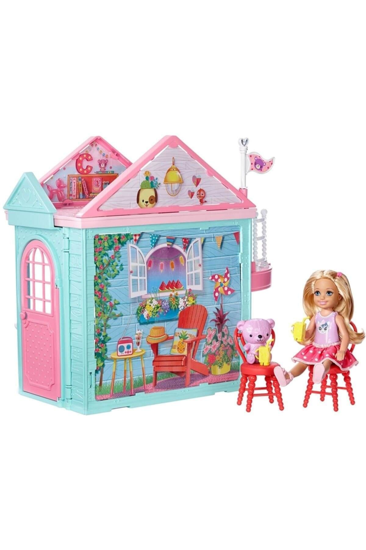 Barbie Chelsea'nin İki Katlı Evi Bebek ve Mutfak Oyun Seti DWJ50-DWJ50
