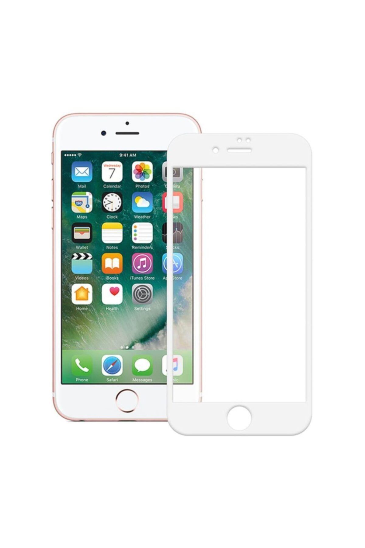 Bufalo Beyaz Iphone 7 Plus 8 Plus Kenar Kavisli 9d Cam Ekran Koruyucu