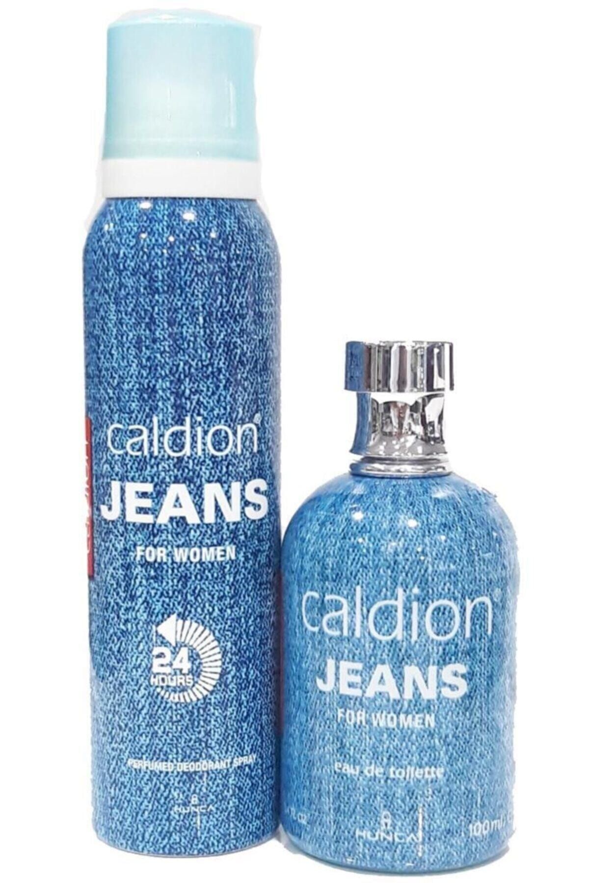 Caldion Jeans  100 Ml Edt + 150 Ml Deodorant Kadın Parfüm  Kutusuz