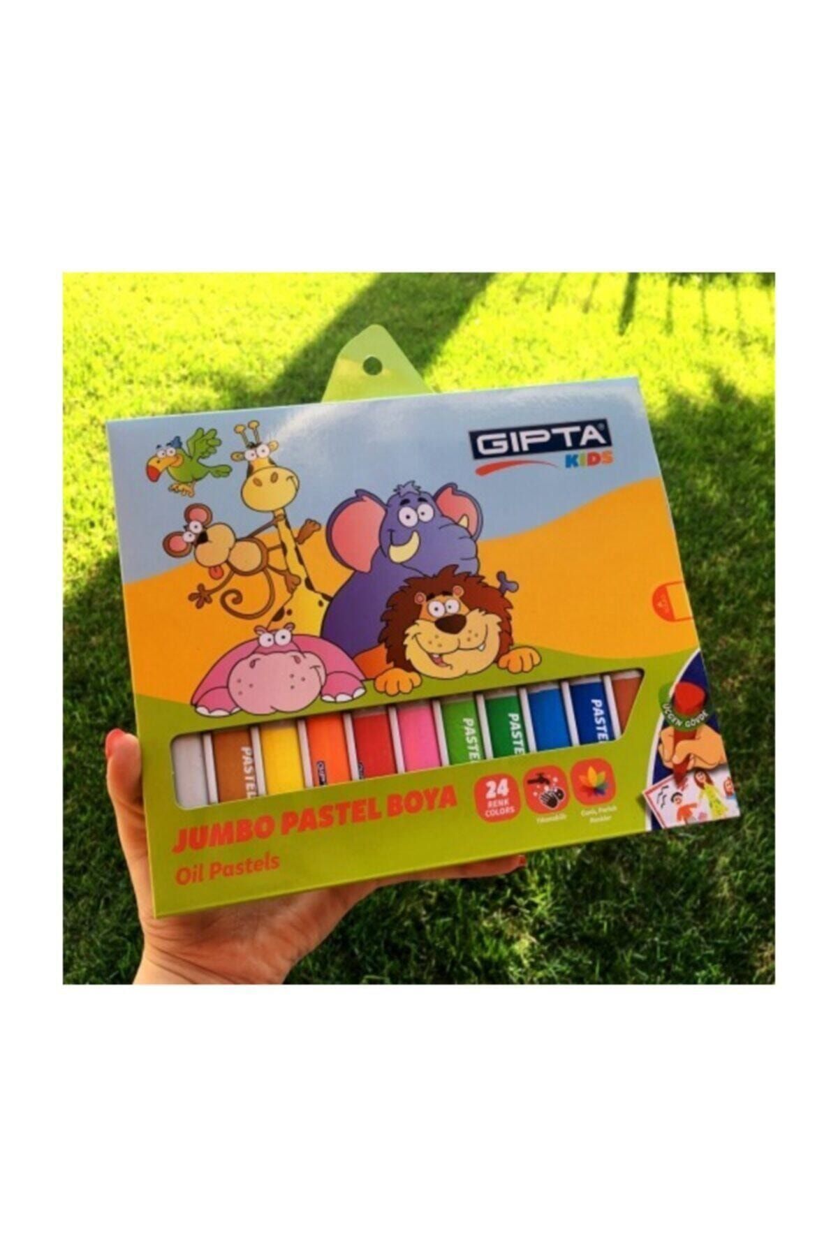 Gıpta Jumbo Üçgen Pastel Boya 24 Renk - Kids