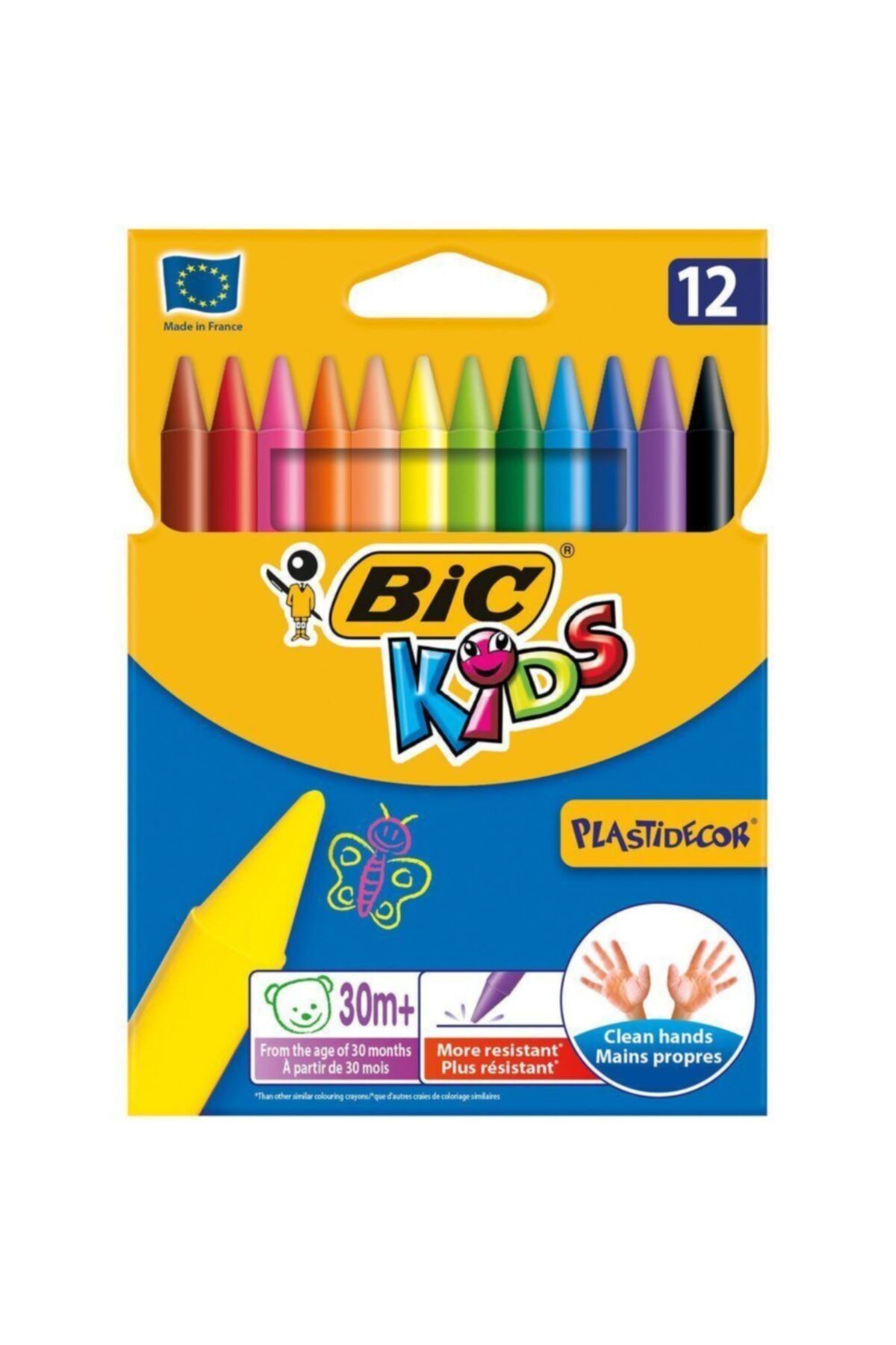 Bic Çocuk 12 Renk Silinebilir Mum Pastel Boya