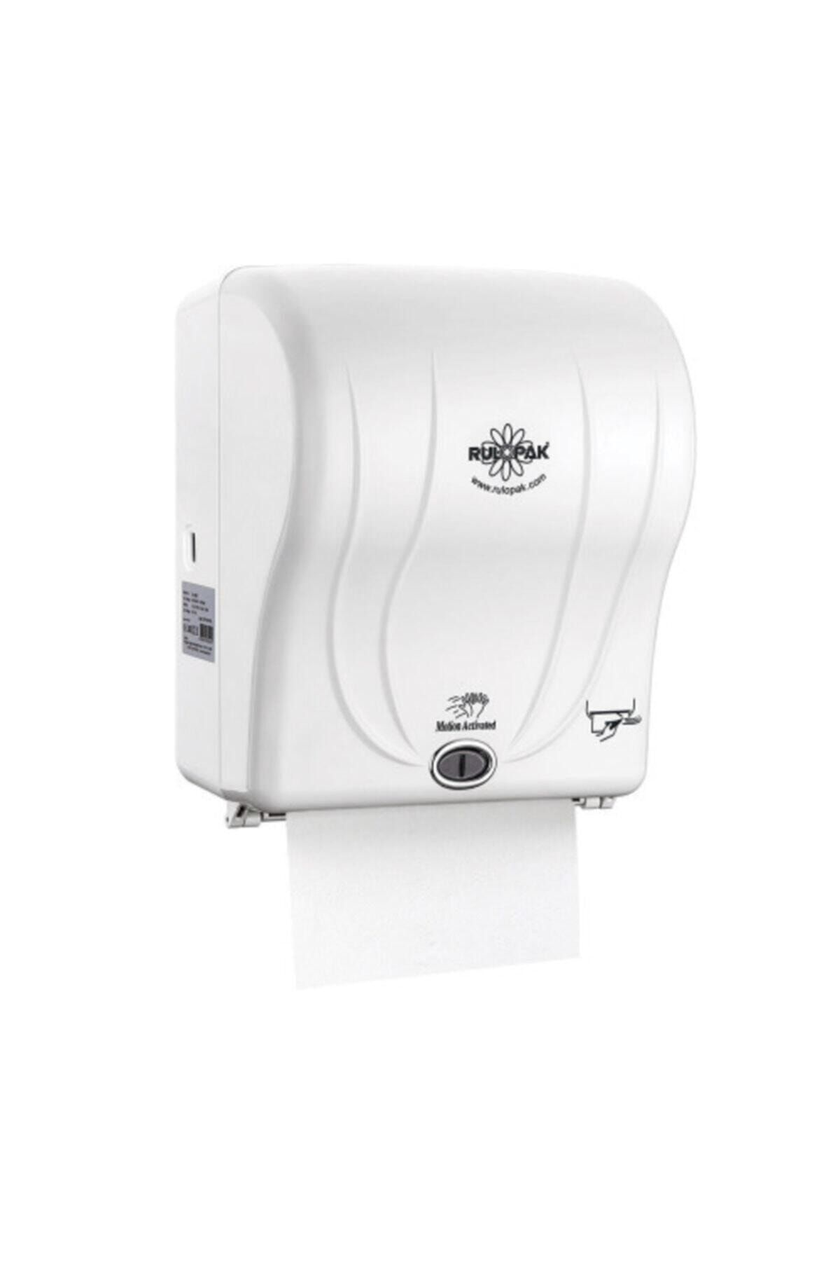 Rulopak Beyaz Sensörlü Kağıt Havlu Makinesi Havlu Dispenseri