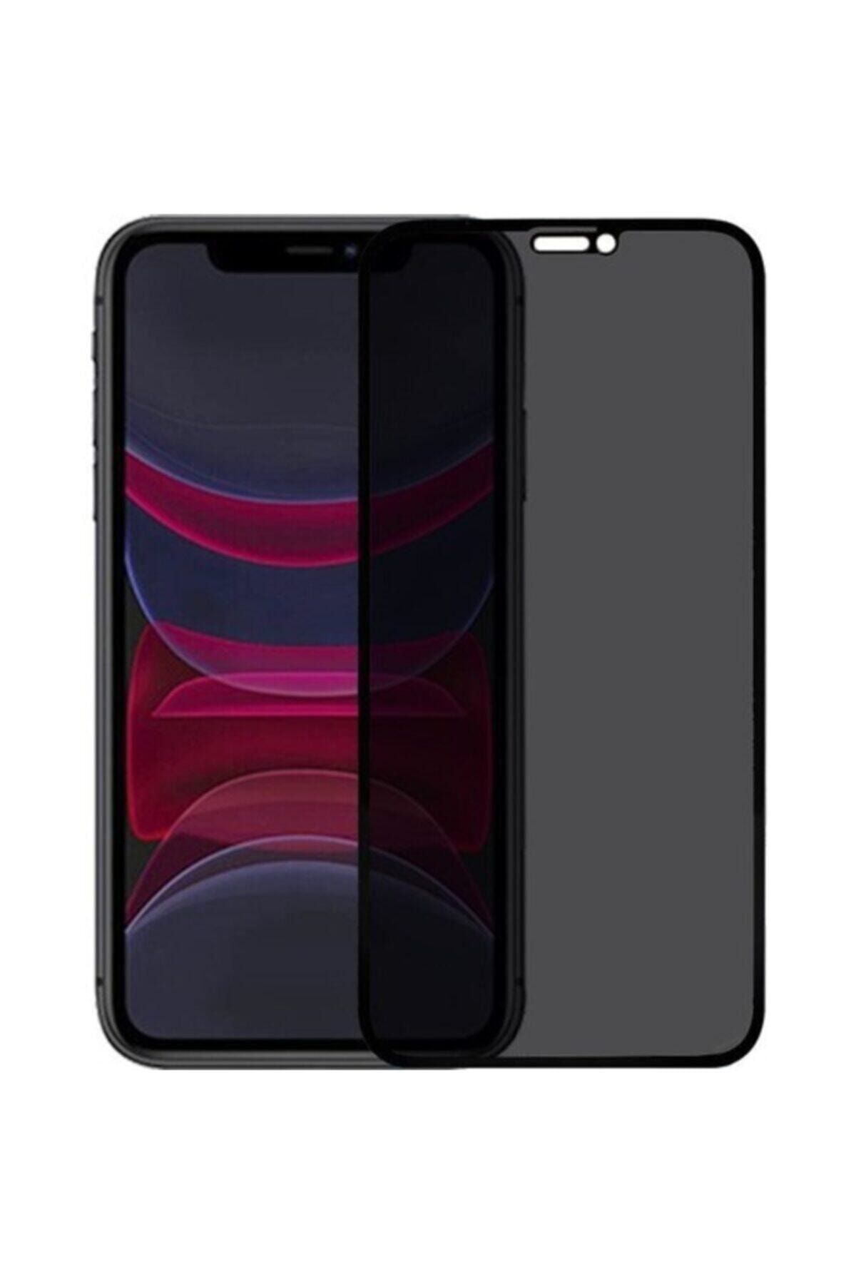 REON Iphone 11 Gizli Hayalet 5d Tam Kaplayan Kırılmaz Cam ( Siyah )