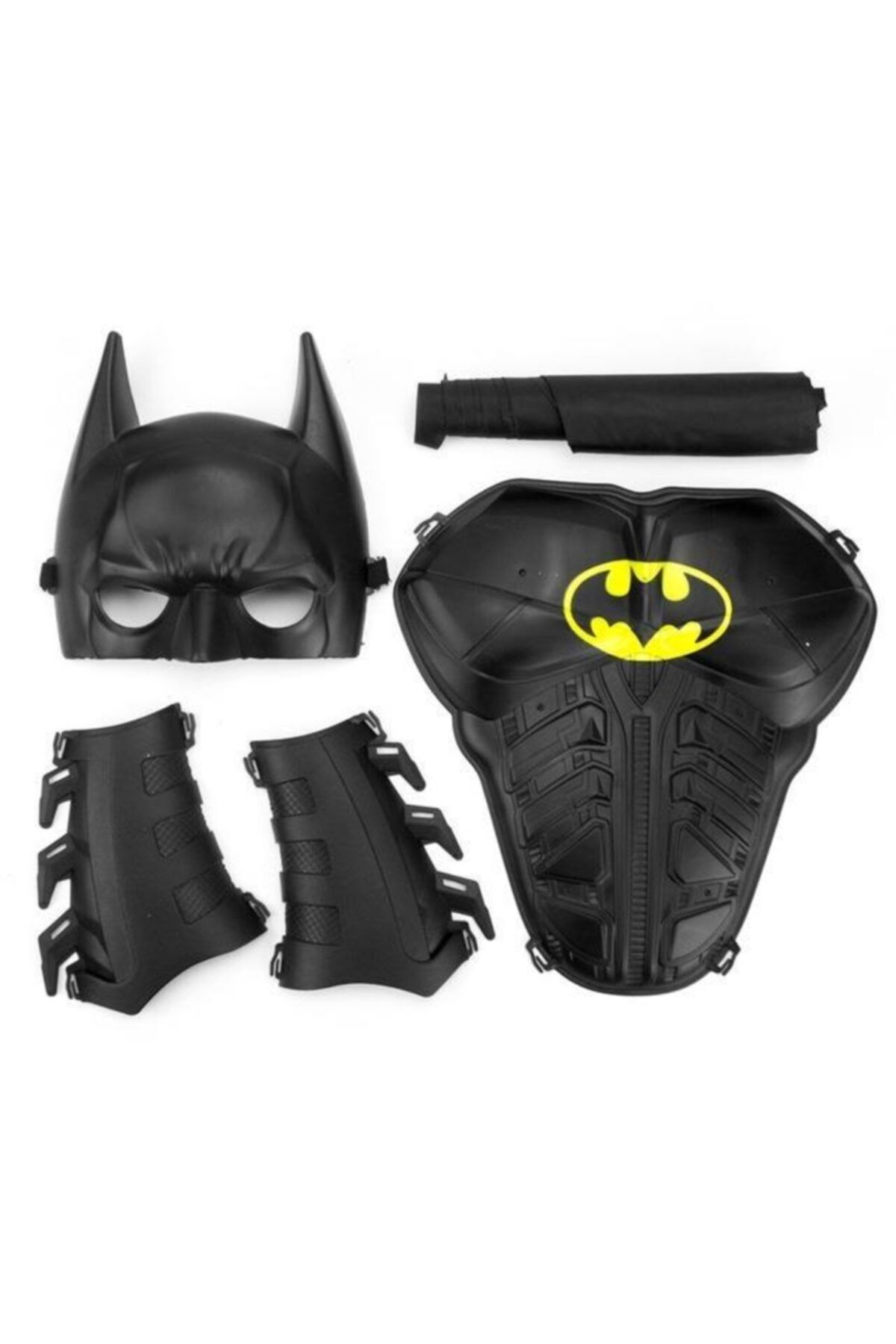 Mashotrend Batman Maske Kalkan Bileklik Pelerinli Set - Batman Kostüm Aksesuarı