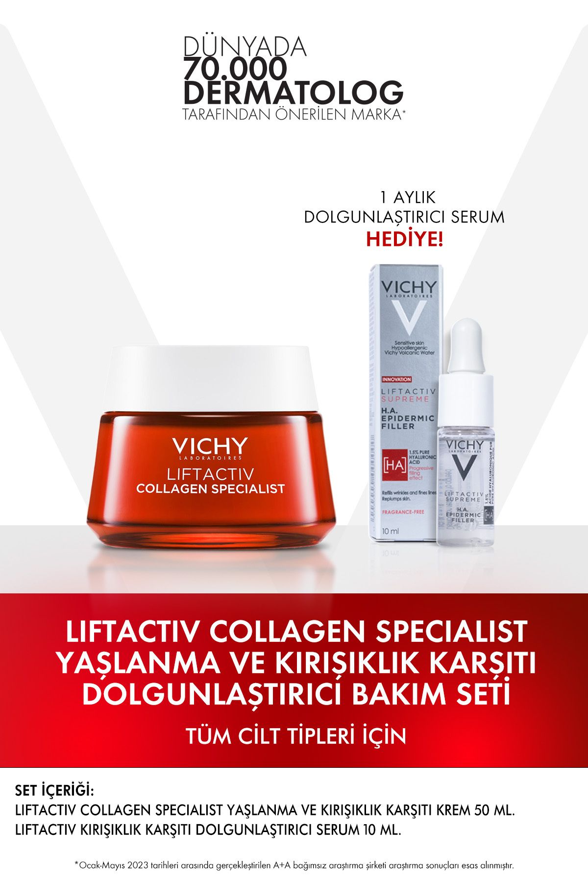 Vichy Lıftactıv Collagen Specıalıst Yaşlanma Ve Kırışıklık Karşıtı Dolgunlaştırıcı Bakım Seti