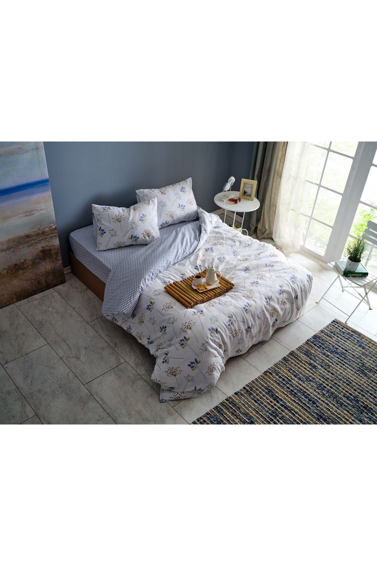 Doqu Home Flourish Easy Cotton Tek Kişilik Nevresim Takımı - Krem