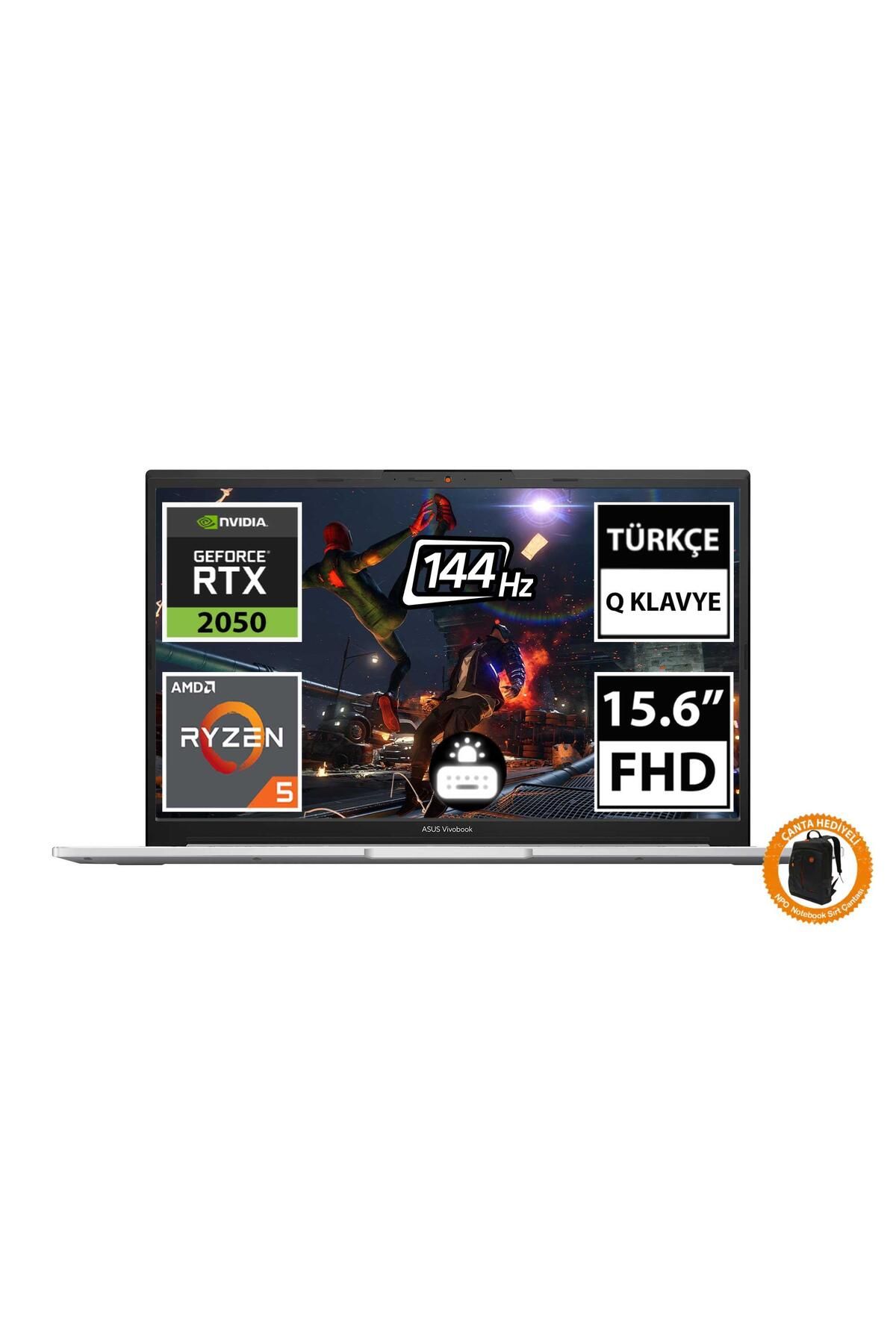 ASUS VivoBook Pro 15 M6500QF-HN017A2 Ryzen5 5600H 16GB 2TBSSD RTX2050 15.6" FullHD FreeDOS Taşınabil